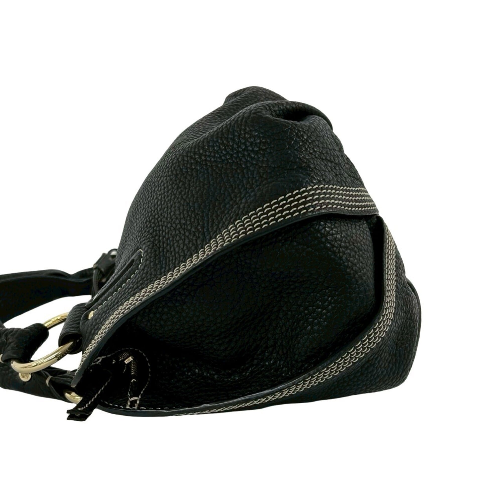 Celine Black Leather Boston Bag Handbag (Pre-Owned)
