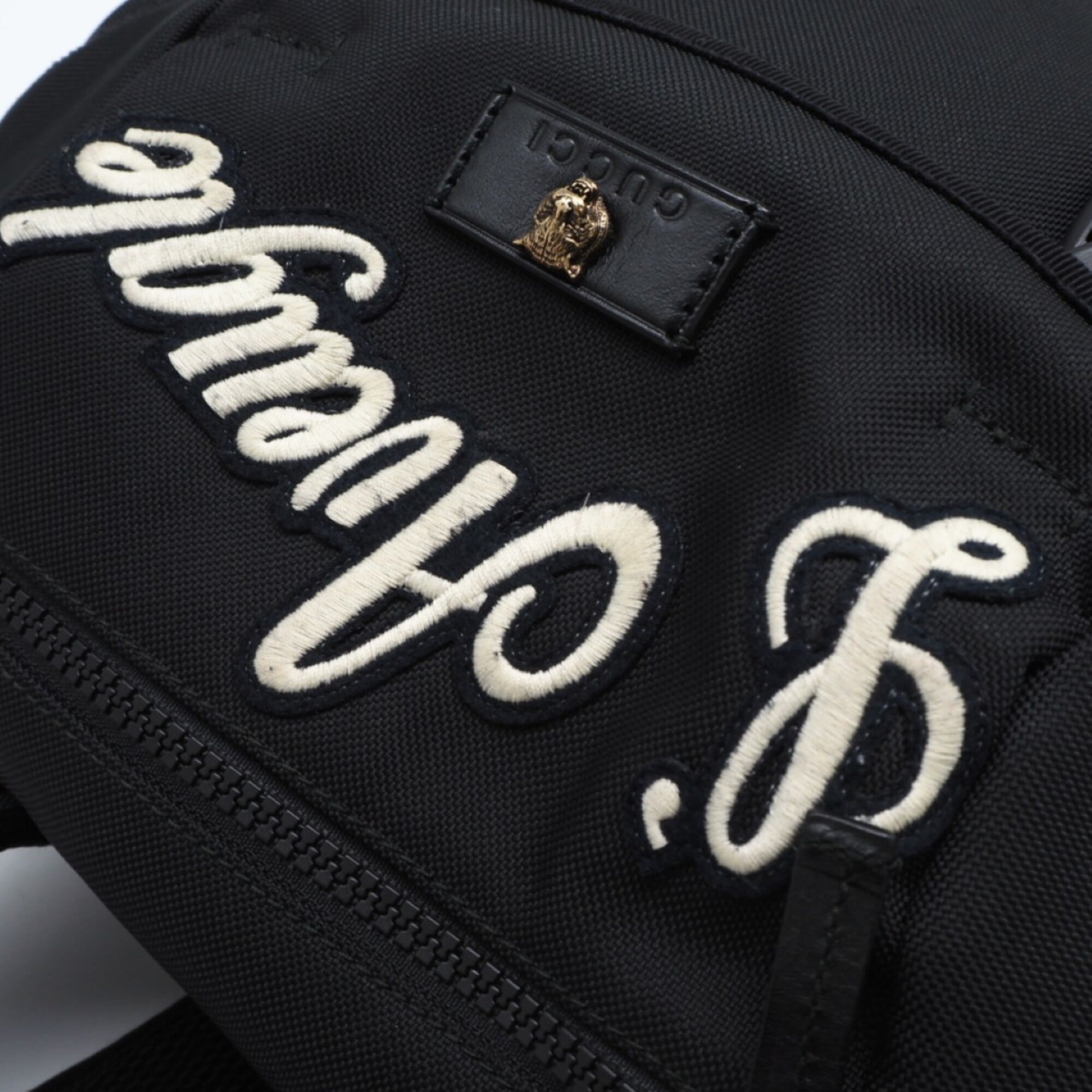 Gucci Black Multi-Color Nylon Backpack (Pre-Owned)