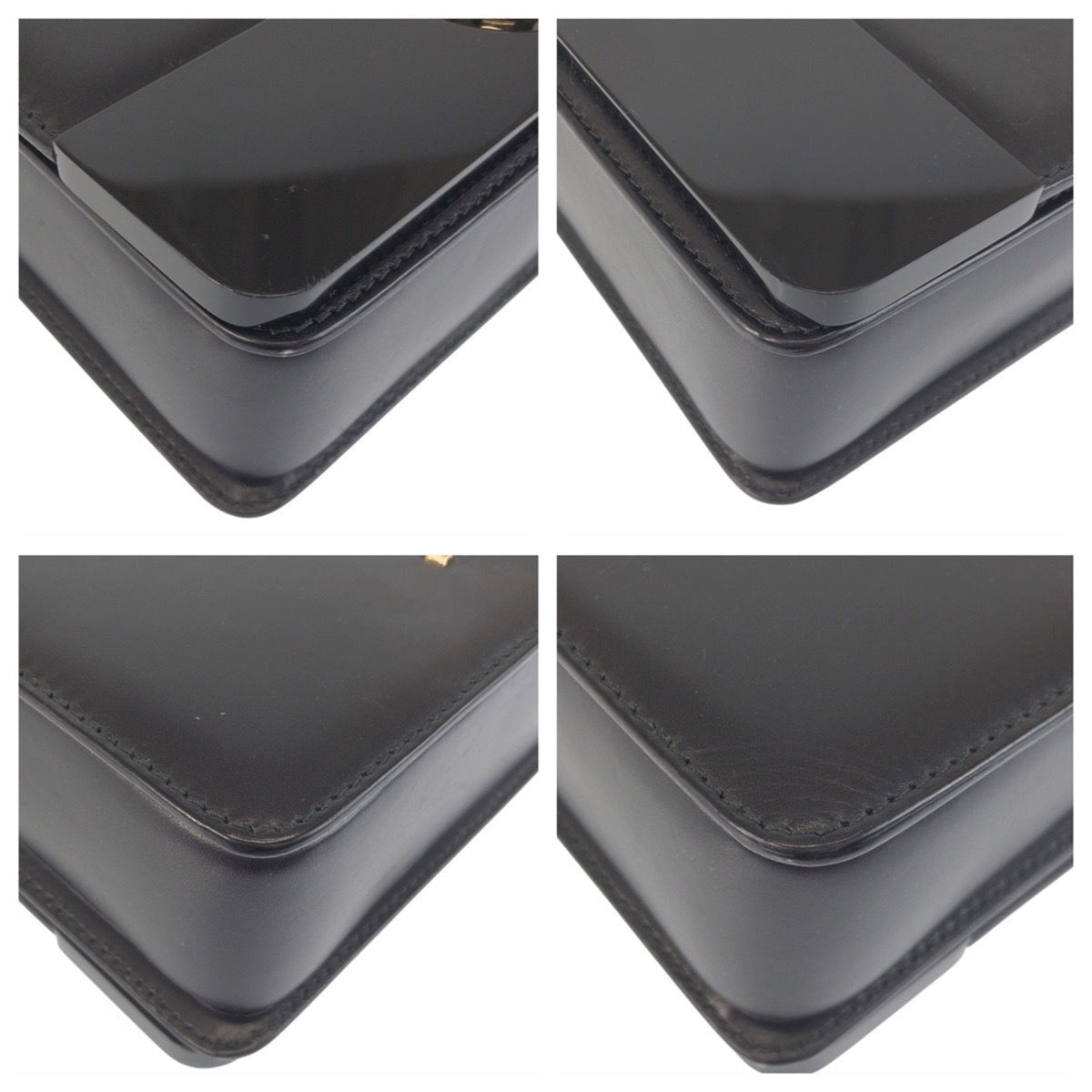Bvlgari Black Leather Plastic Pochette Shoulder Bag (Pre-Owned)