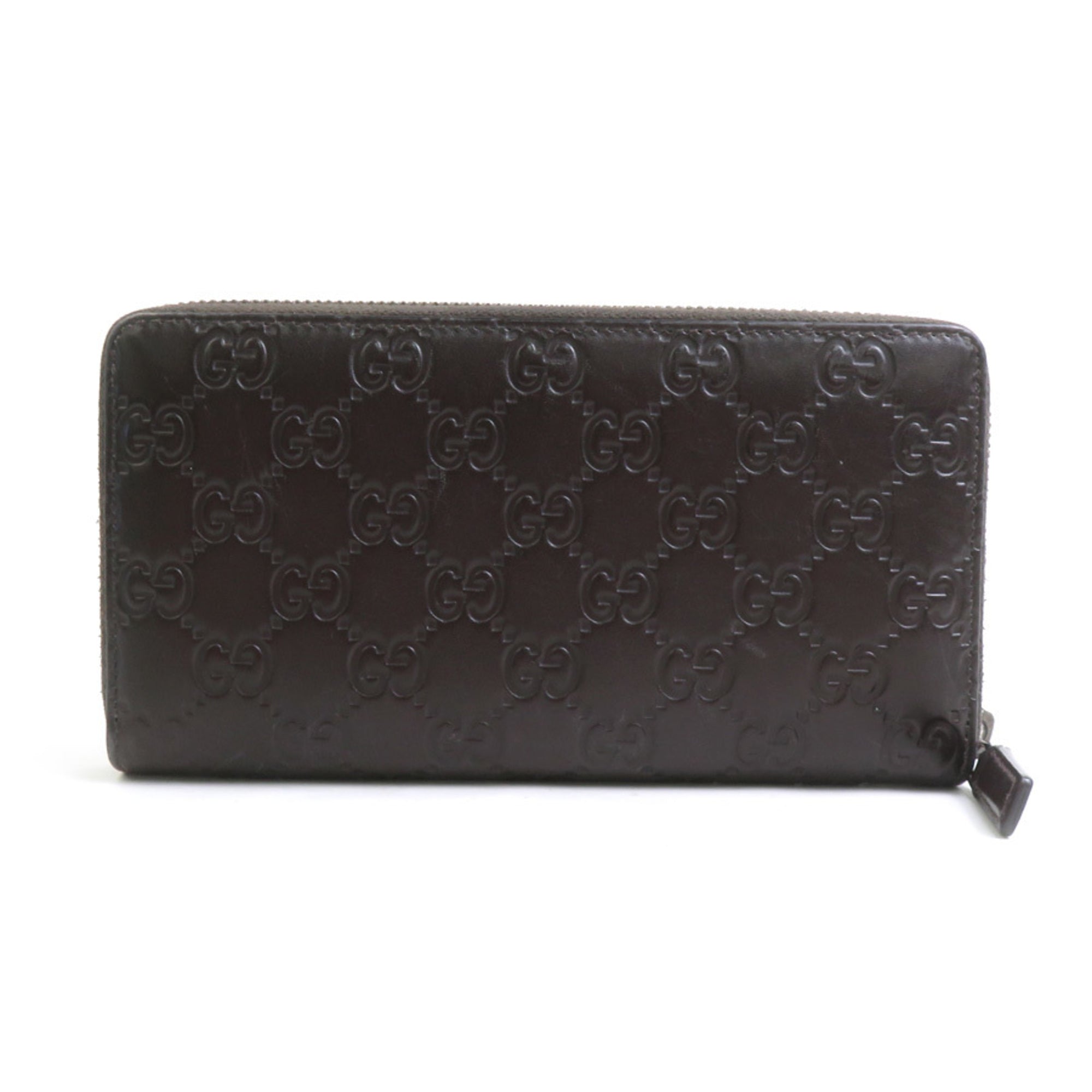 Gucci Dark Brown Leather Long Wallet (Bi-Fold) (Pre-Owned)