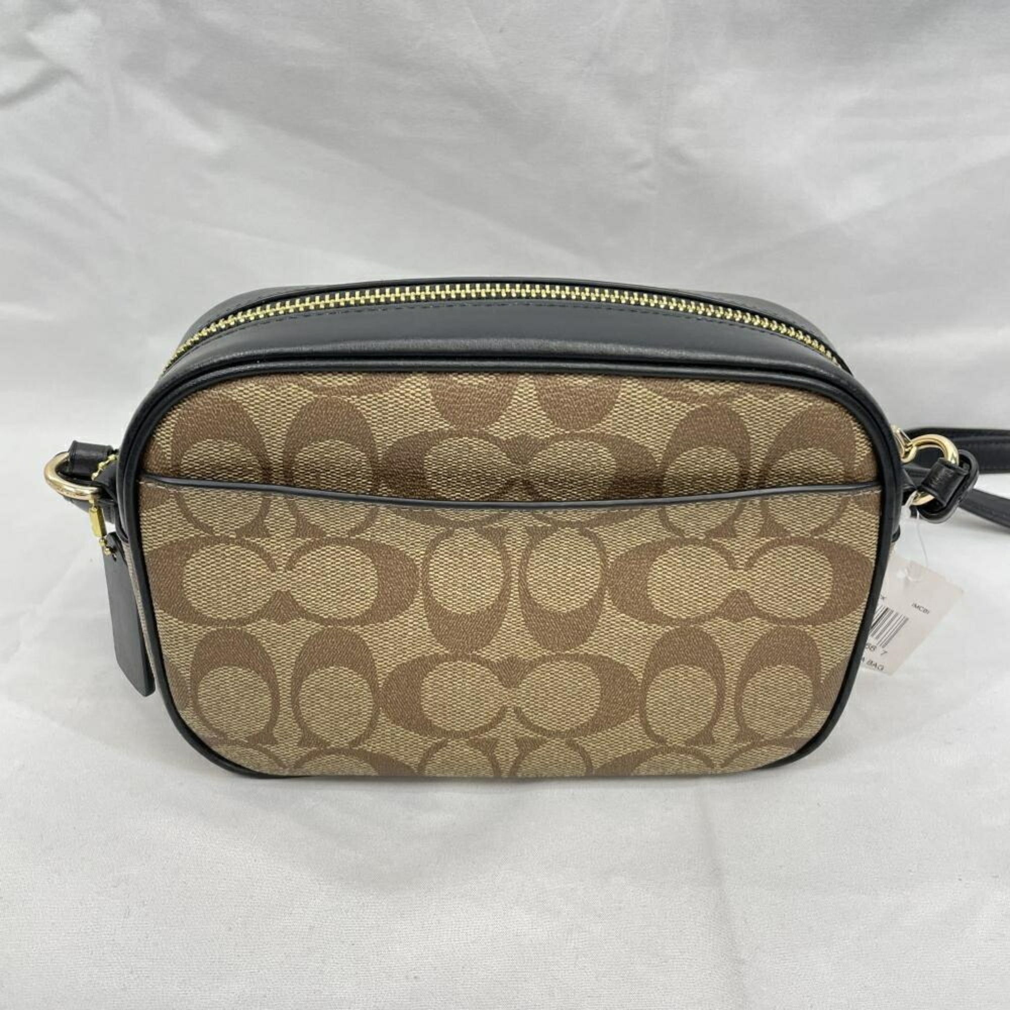 Coach Beige Signature Line Shoulder Bag (Pre-Owned)