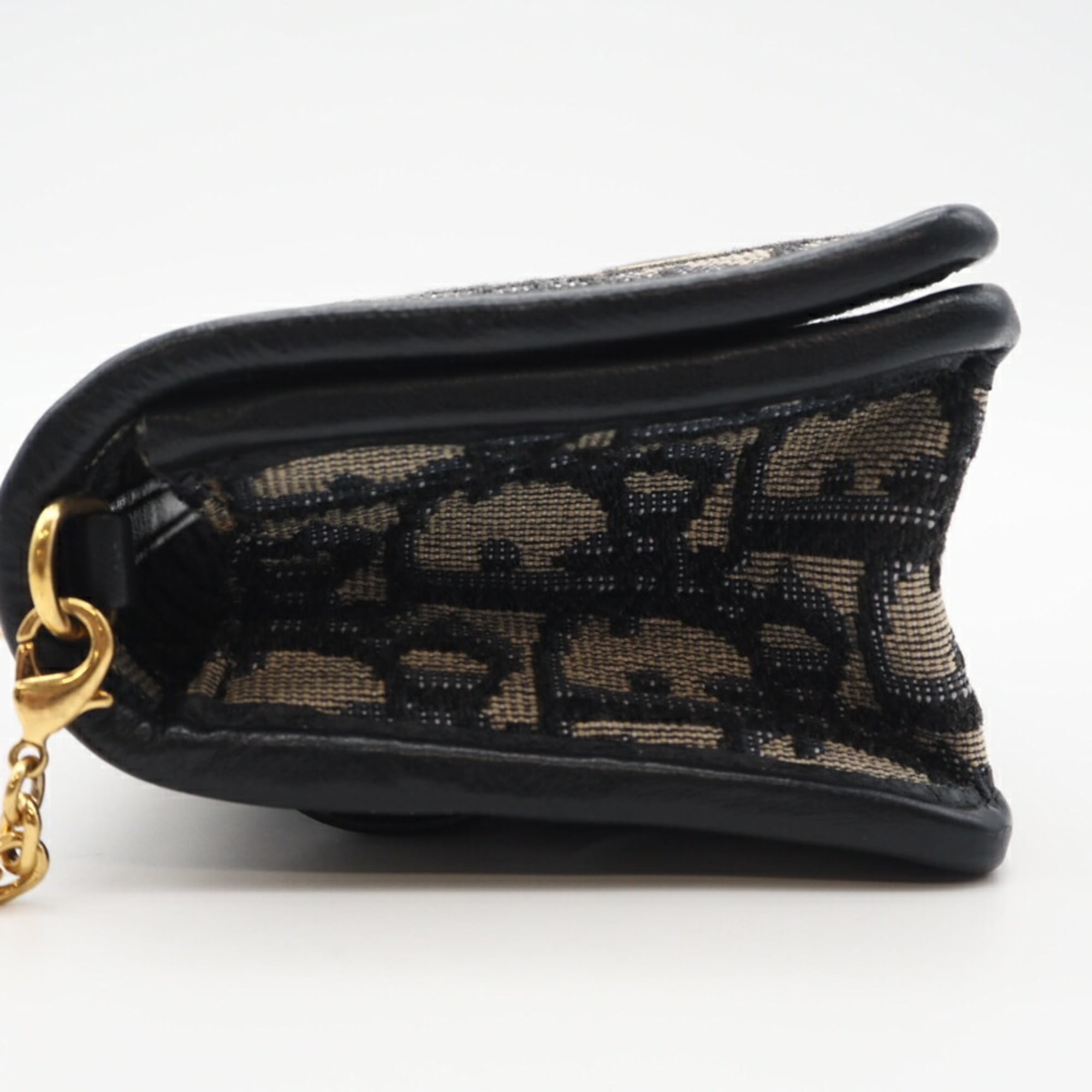 Christian Dior Navy Canvas Pouch Shoulder Bag (Pre-Owned)