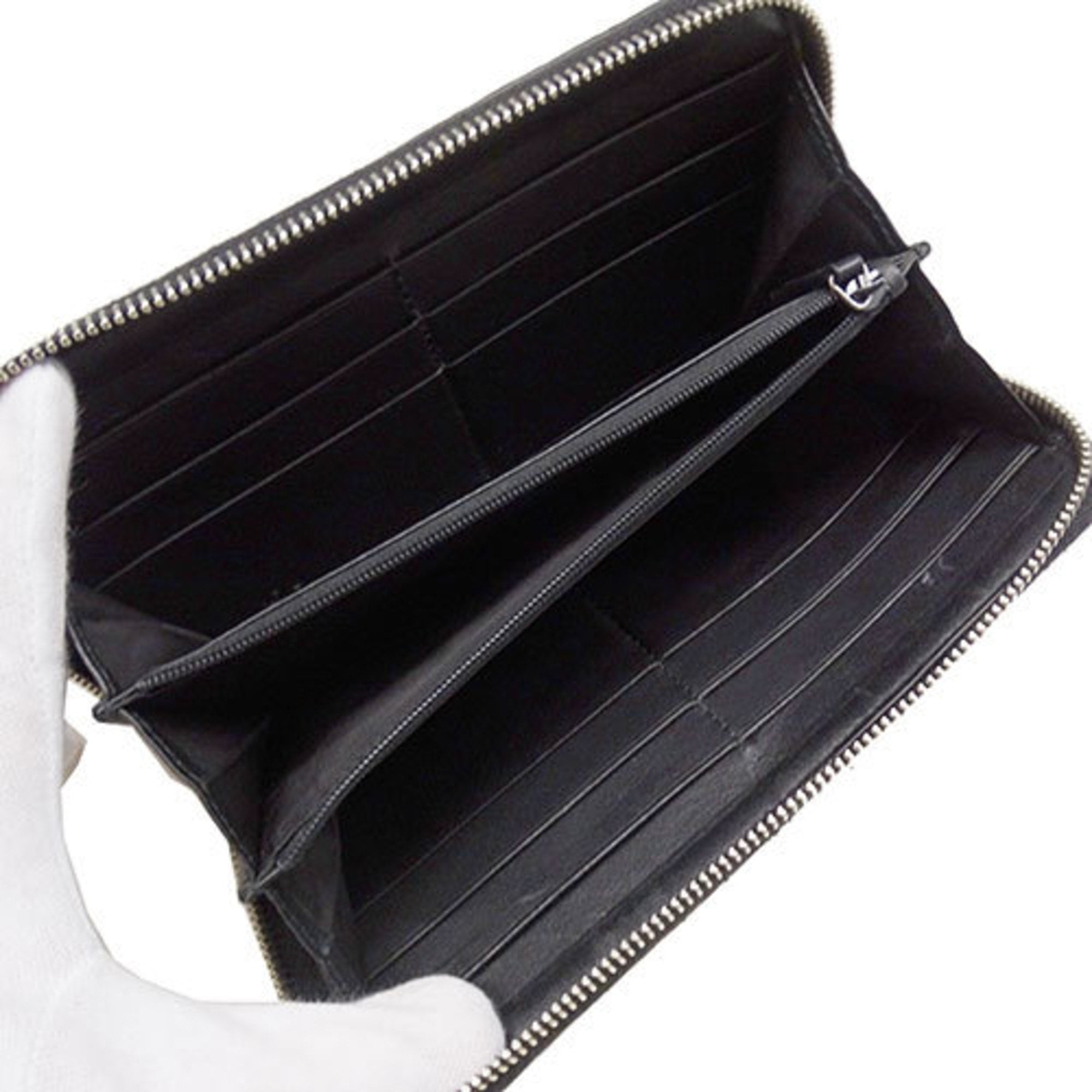 Gucci Black Leather Long Wallet (Bi-Fold) (Pre-Owned)