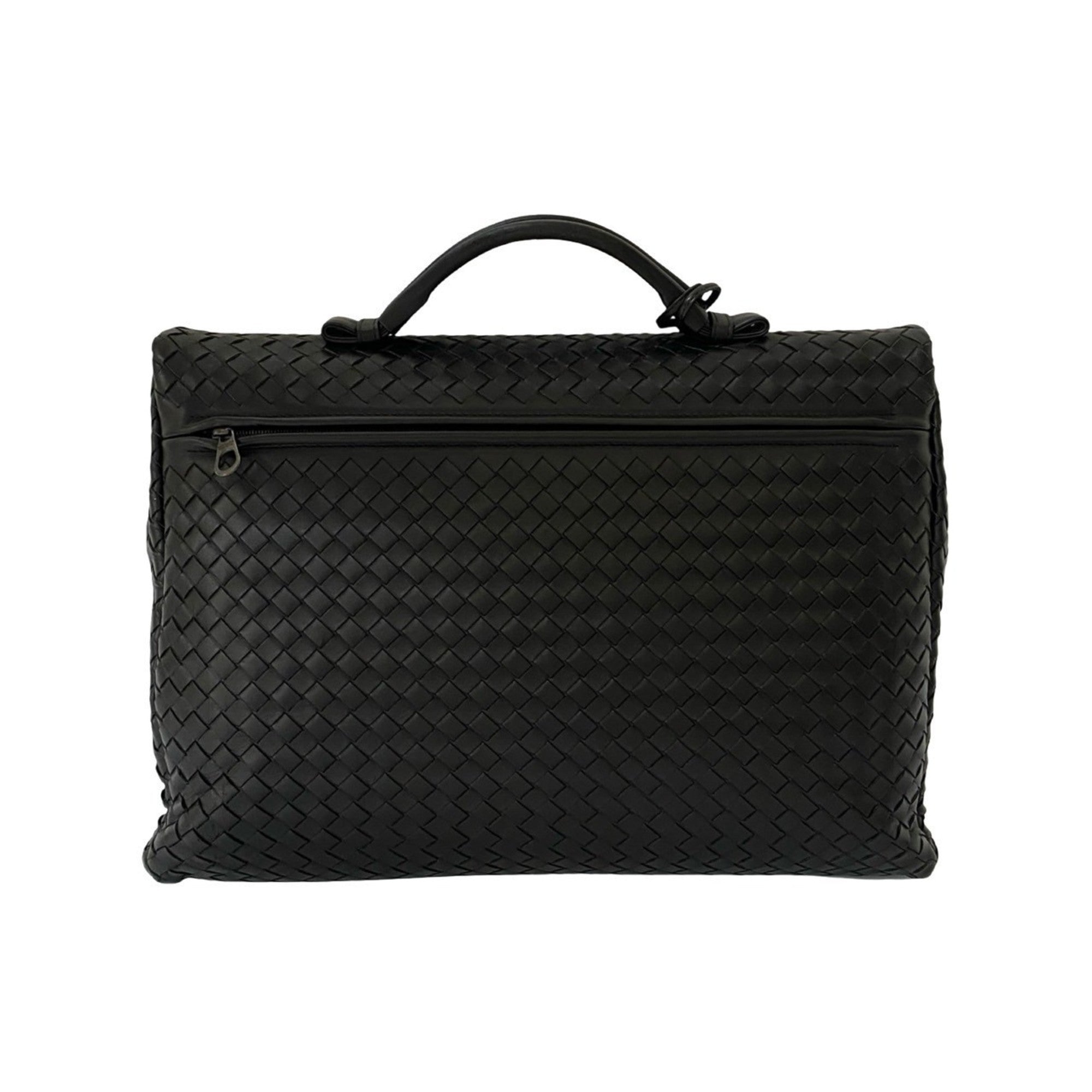 Bottega Veneta Black Leather Briefcase (Pre-Owned)