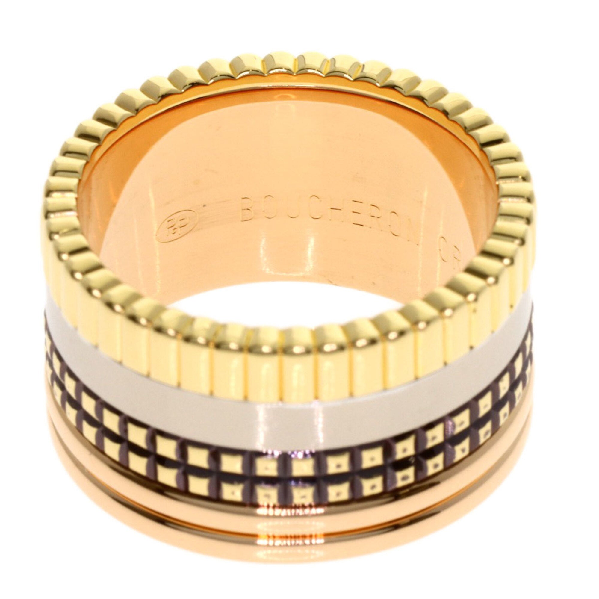 Boucheron Yellow Gold (18K) Pink Gold (18K) White Gold (18K) Band Ring (Pre-Owned)