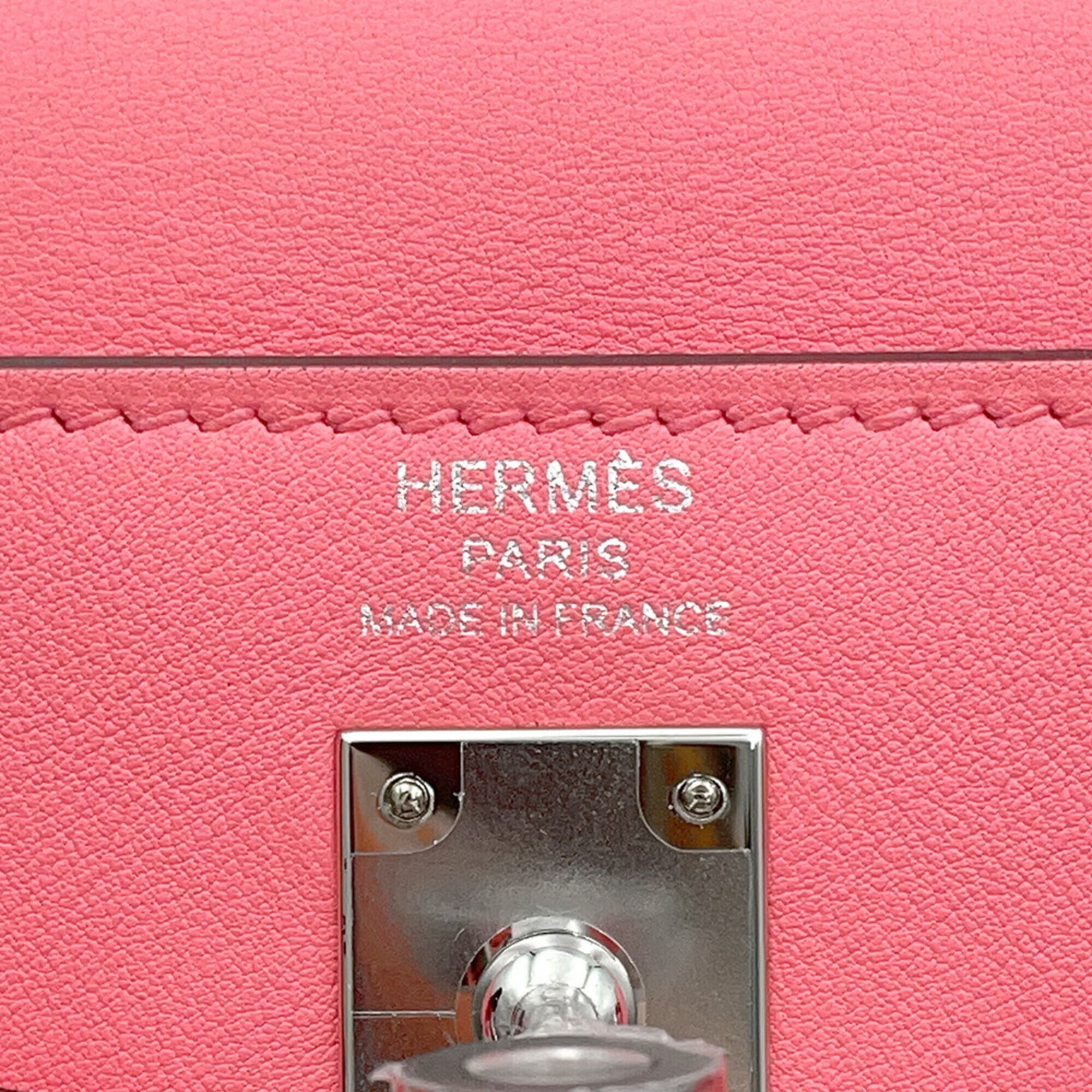 Hermes Kelly Rose Azalee Swift Leather Handbag (Pre-Owned)