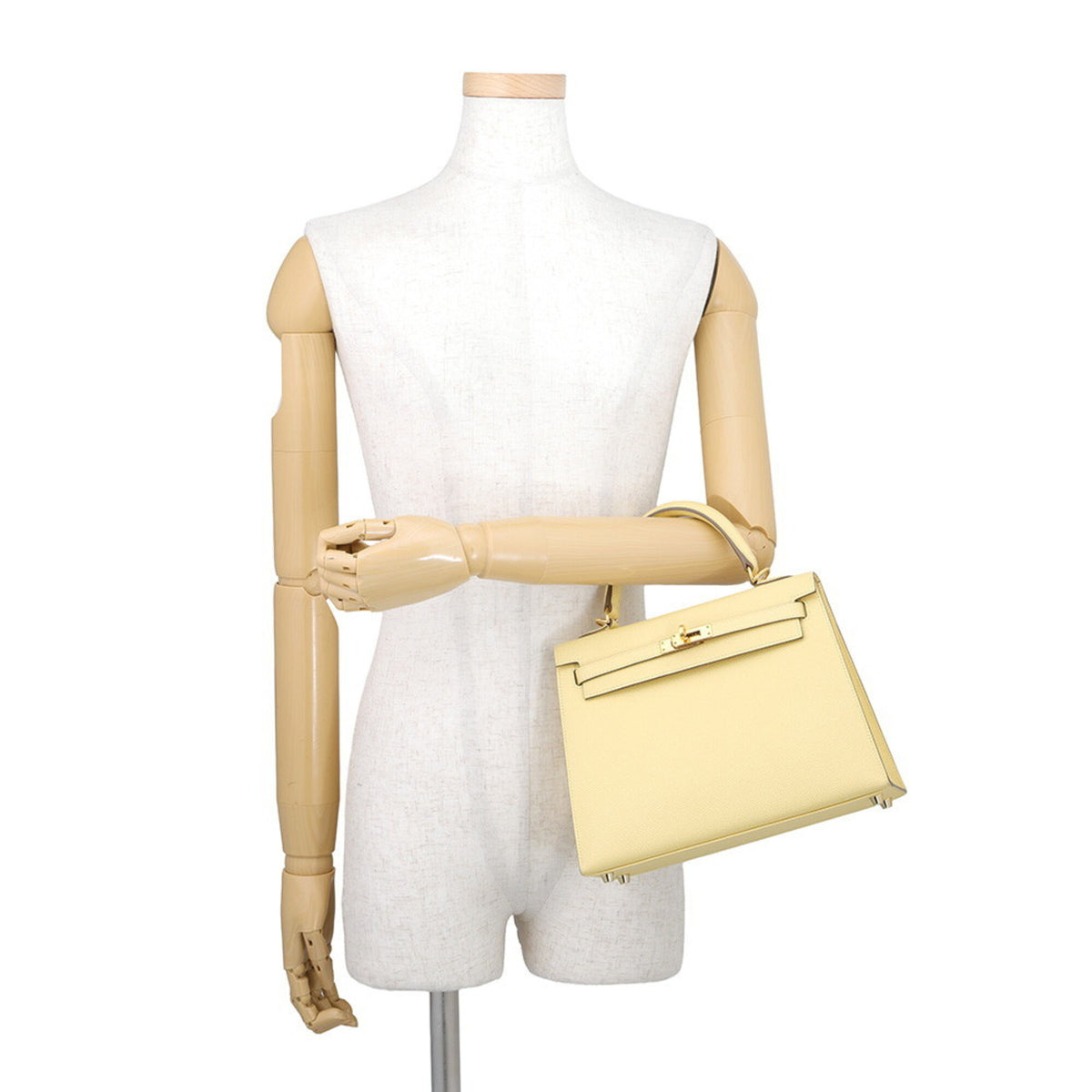 Hermes Kelly Jaune Epsom Leather Handbag (Pre-Owned)