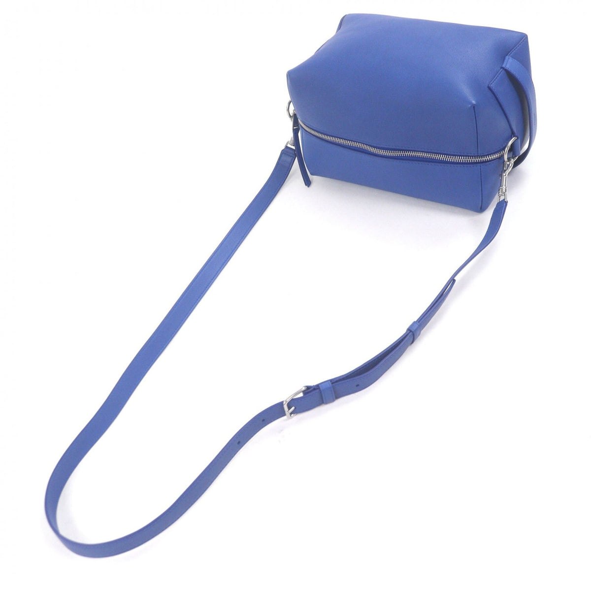 Celine Blue Leather Messenger Bag Shoulder Bag (Pre-Owned)