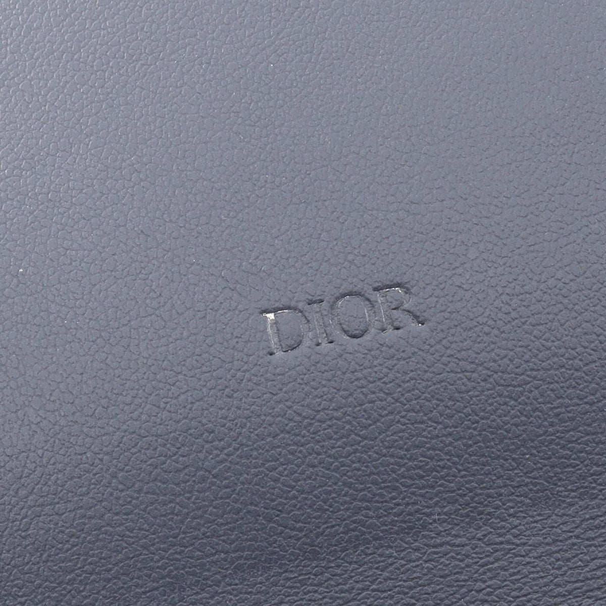 Christian Dior Navy Leather Long Wallet (Bi-Fold) (Pre-Owned)