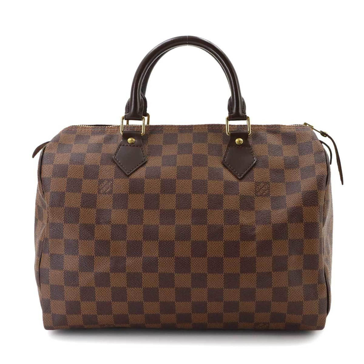 Louis Vuitton Brown Damier Canvas Ebene Damier Canvas Boston Bag Handbag (Pre-Owned)