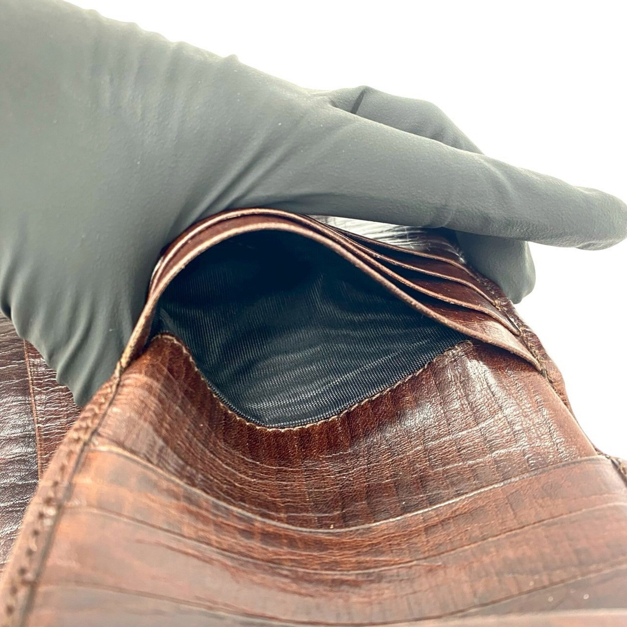 Fendi Brown Canvas Leather Wallet (Bi-Fold) (Pre-Owned)