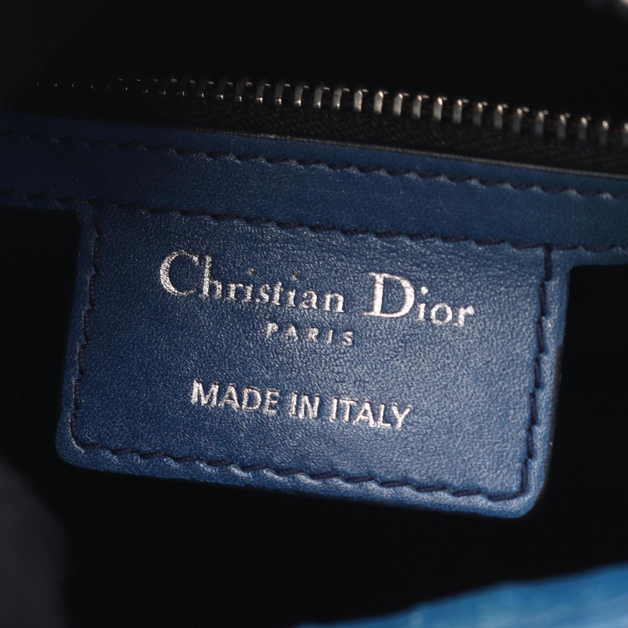Christian Dior Blue Green Purple Leather Handbag (Pre-Owned)