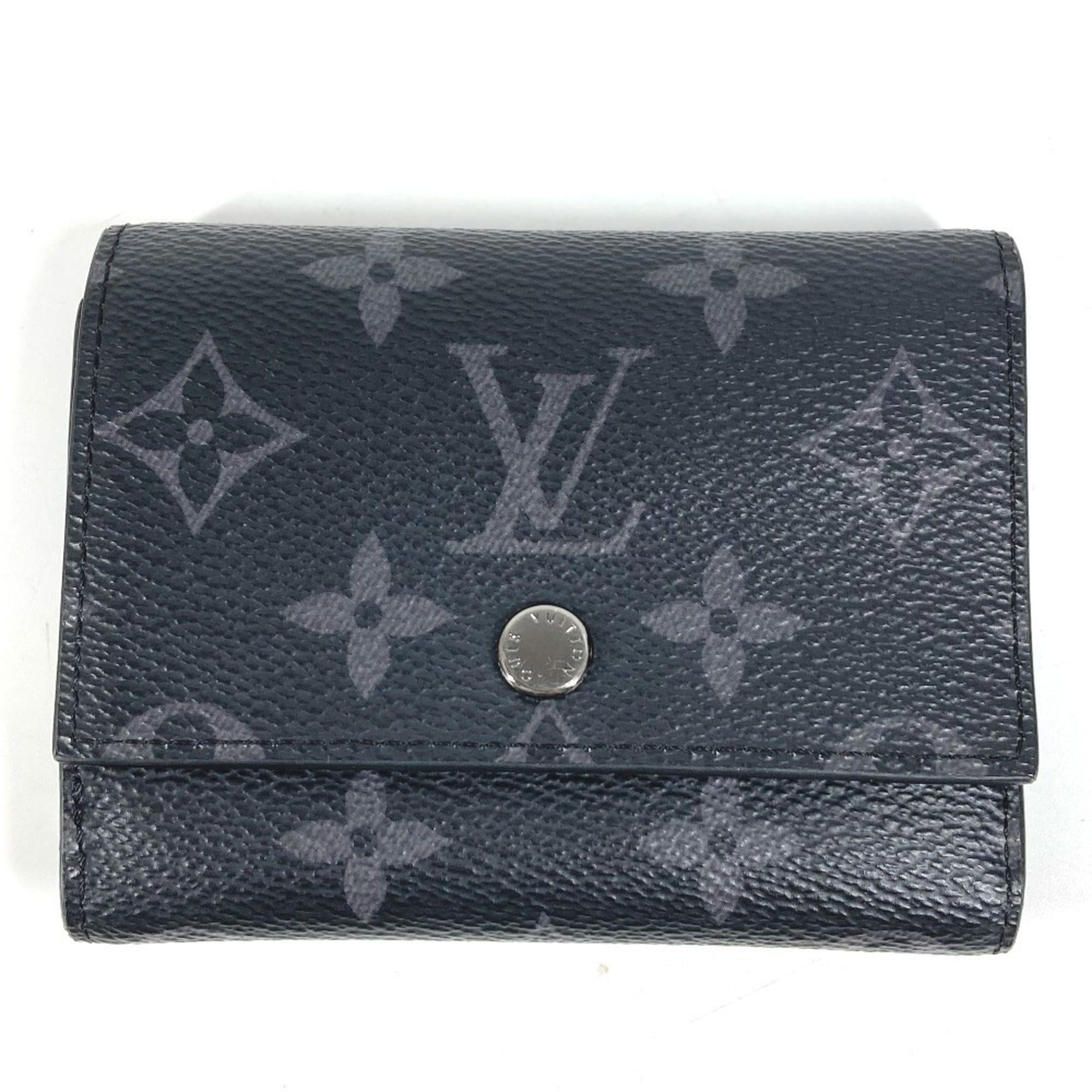 Louis Vuitton Black Monogram Eclipse Monogram Eclipse Wallet (Tri-Fold) (Pre-Owned)