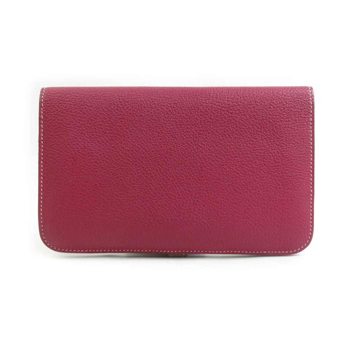 Hermes Etoupe Gray Tosca Togo Leather Long Wallet (Bi-Fold) (Pre-Owned)