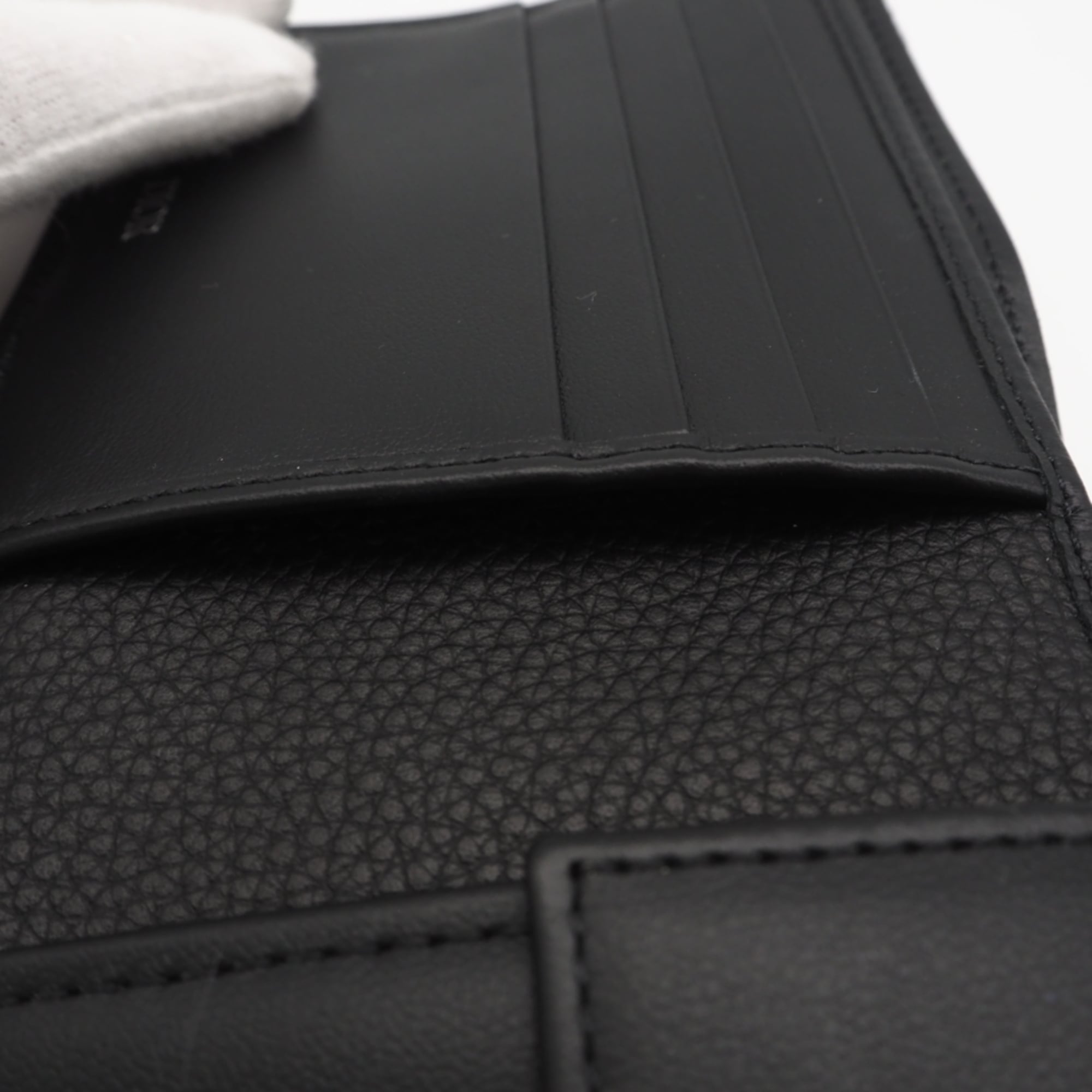 Christian Dior Navy Black Canvas Leather Wallet (Bi-Fold) (Pre-Owned)