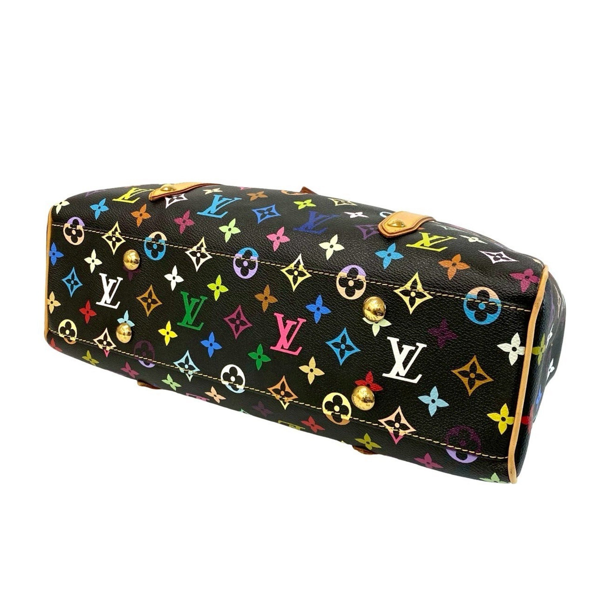 Louis Vuitton Black Multi-Color Leather Pvc Shoulder Bag Tote Bag (Pre-Owned)