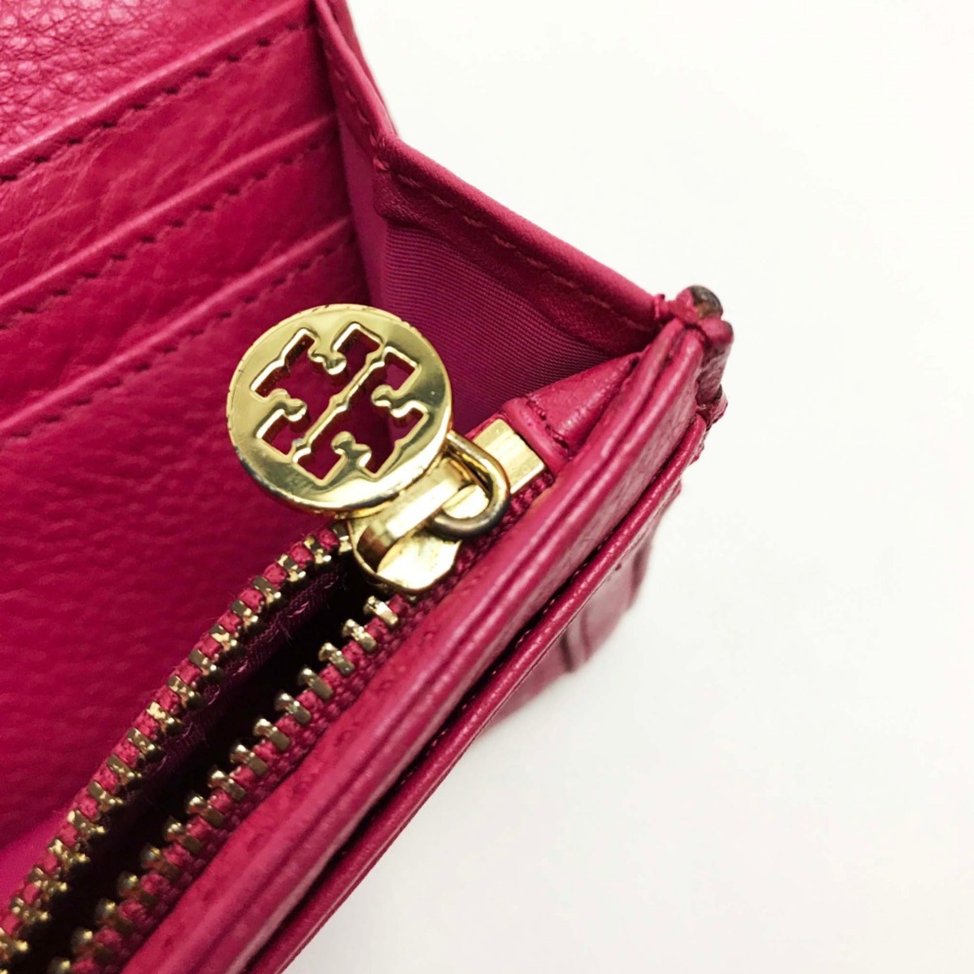 Tory Burch Pink Leather Wallet (Bi-Fold) (Pre-Owned)