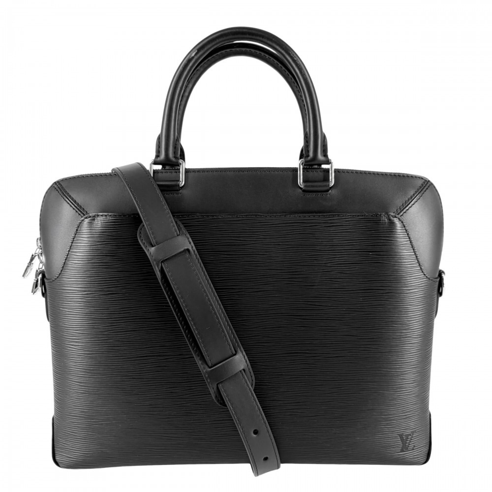 Louis Vuitton Black Epi Leather Briefcase Handbag Shoulder Bag (Pre-Owned)