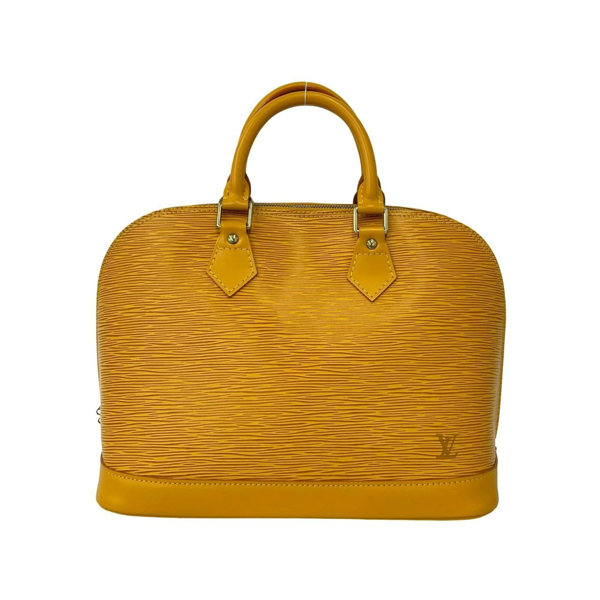 Louis Vuitton Yellow Leather Boston Bag Handbag (Pre-Owned)