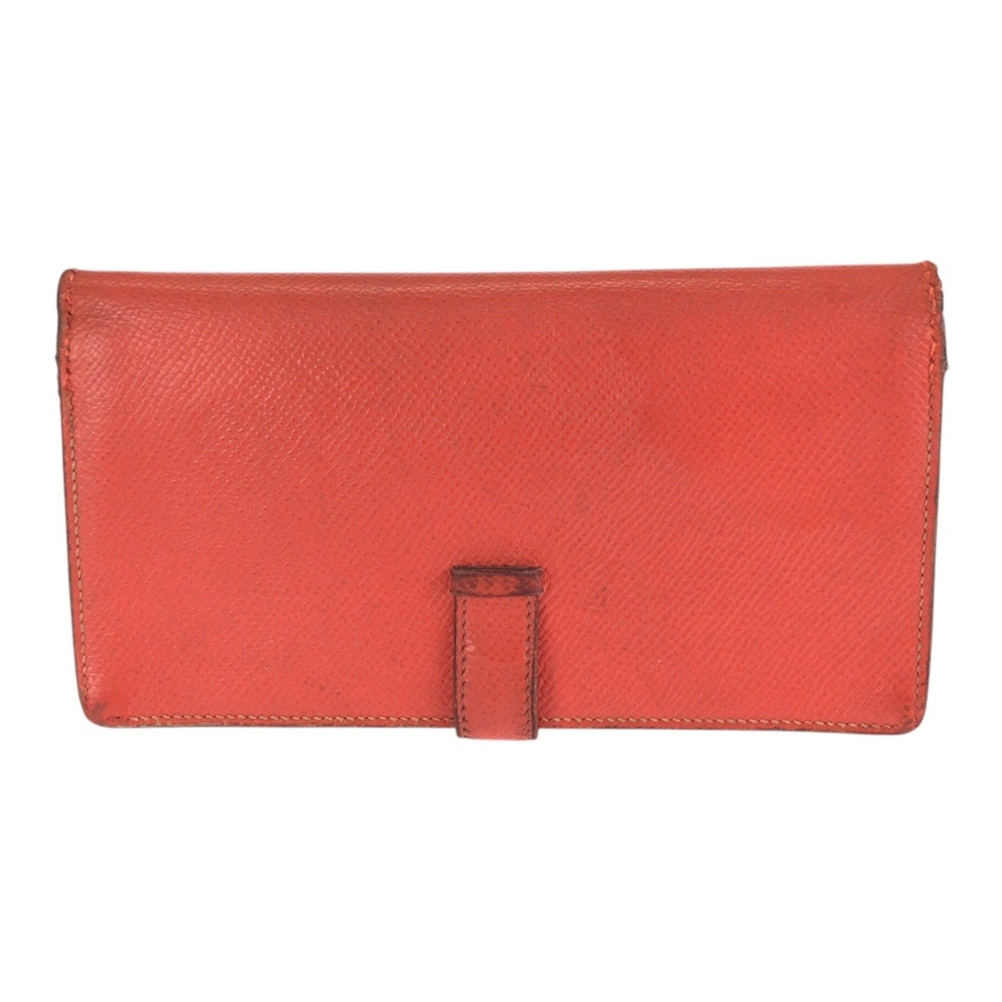 Hermes Orange Epsom Leather Long Wallet (Bi-Fold) (Pre-Owned)