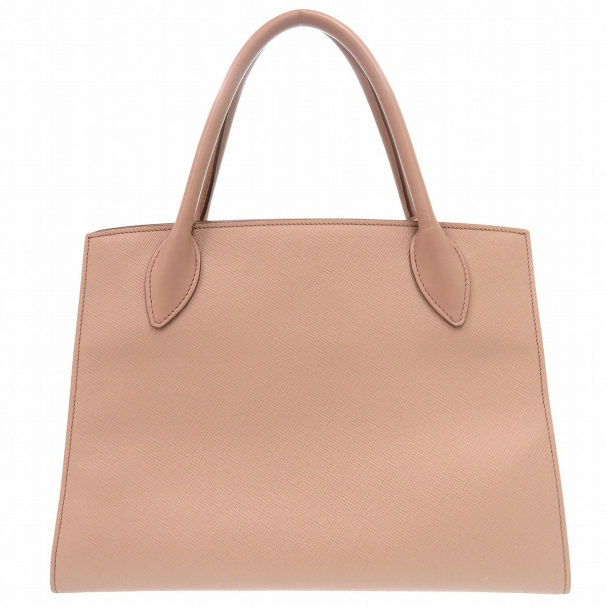 Prada Pink Beige Leather Saffiano Handbag (Pre-Owned)