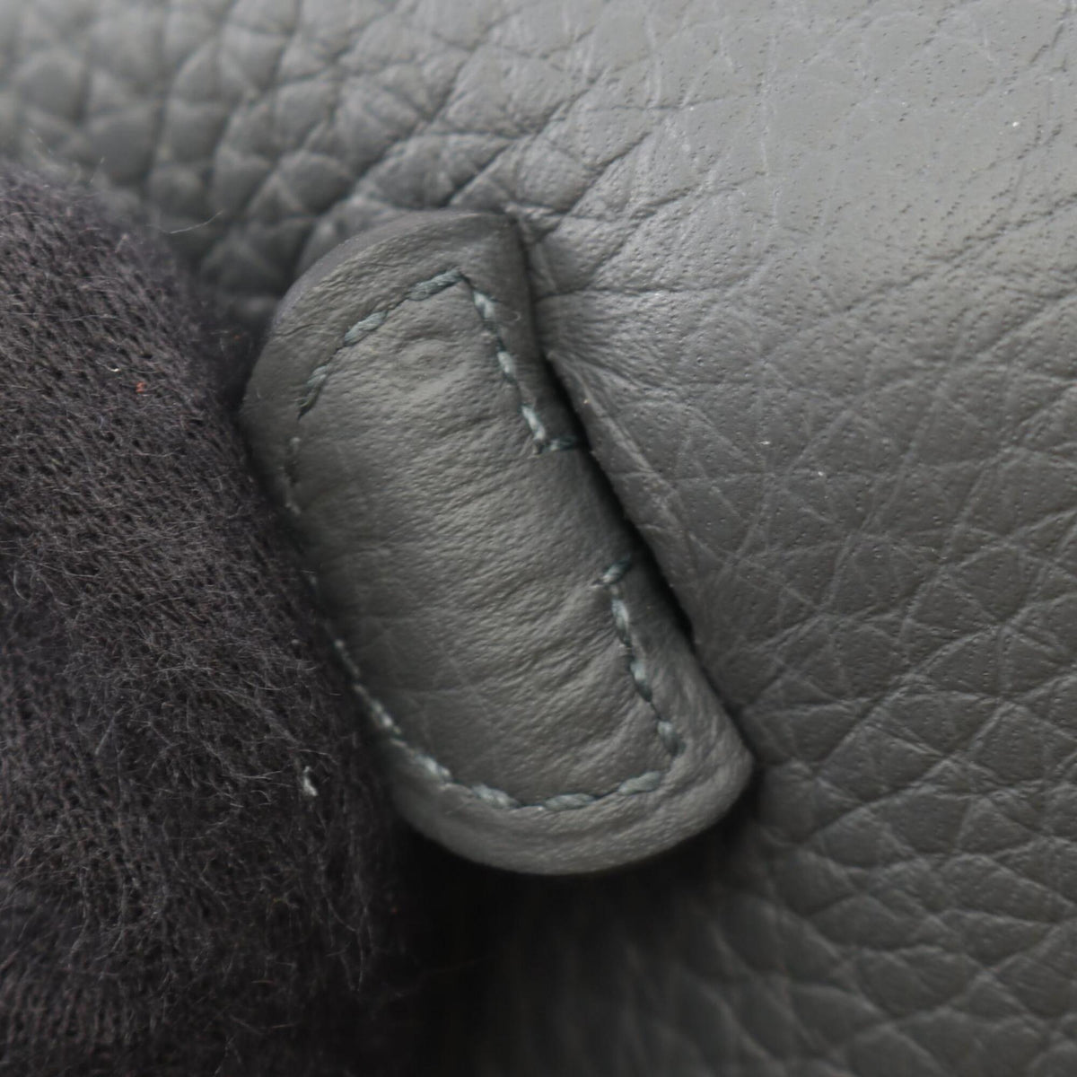 Hermes Gray Taurillon Clemence Leather Shoulder Bag (Pre-Owned)