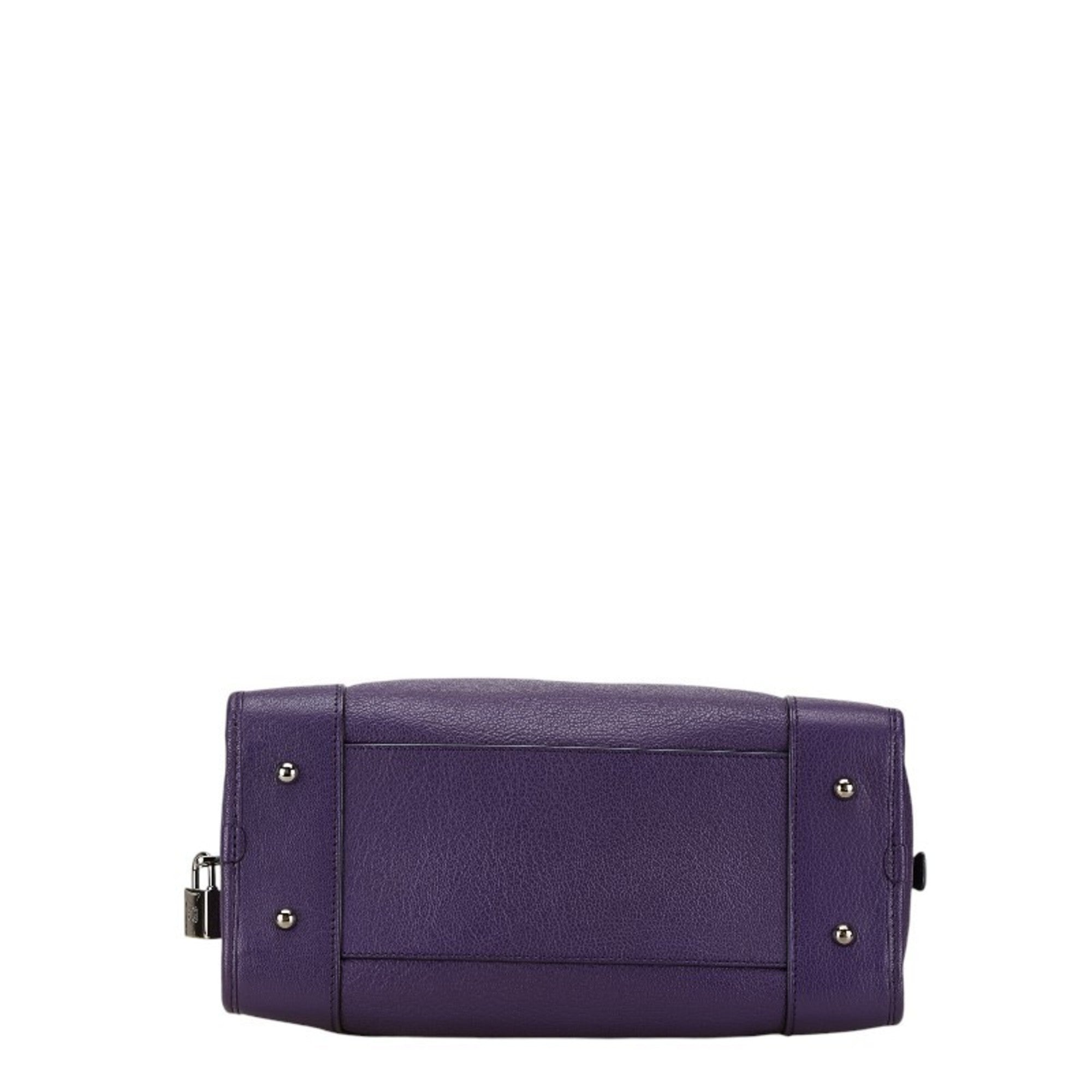 Loewe Purple Leather Handbag (Pre-Owned)