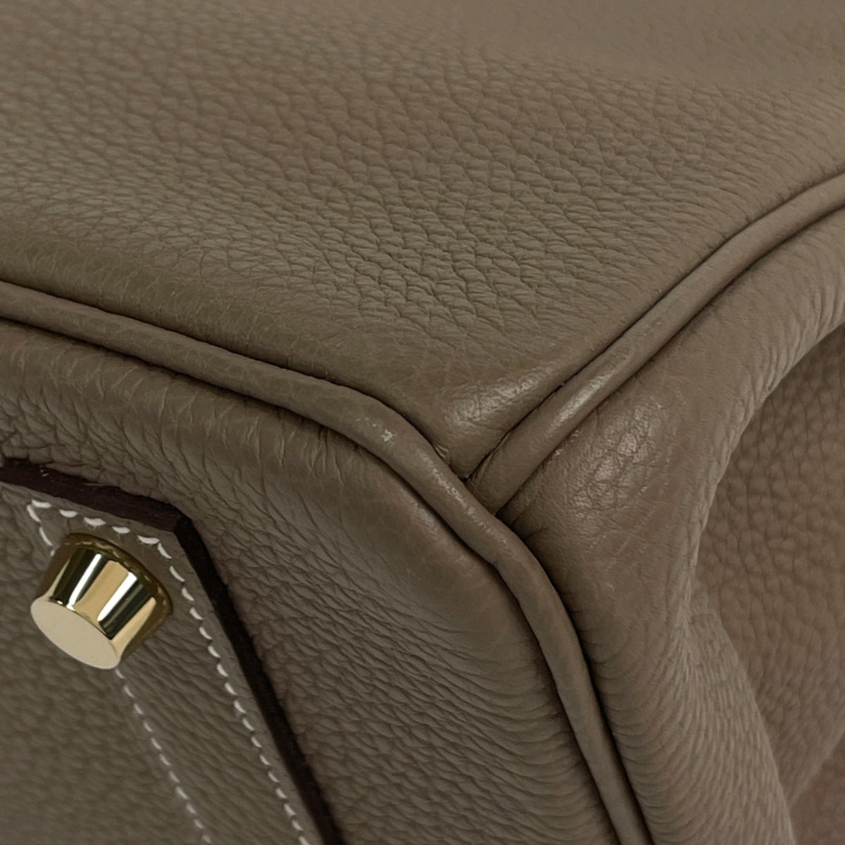 Hermes Birkin Etoupe Gray Togo Leather Handbag (Pre-Owned)