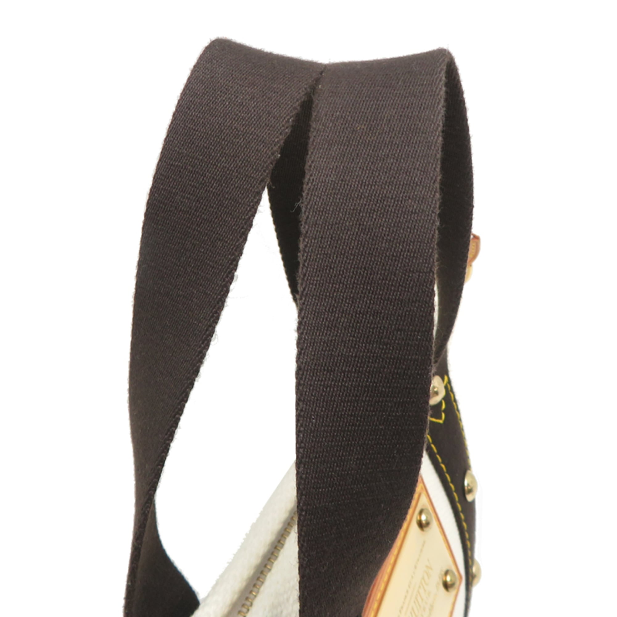 Louis Vuitton Brown White Canvas Handbag (Pre-Owned)