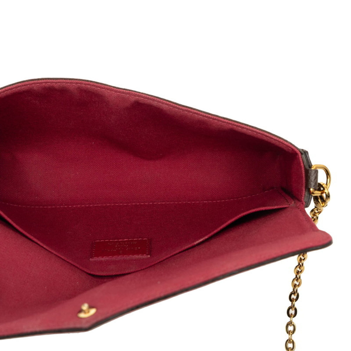 Louis Vuitton Brown Fuchsia Monogram White Monogram Pochette Shoulder Bag (Pre-Owned)
