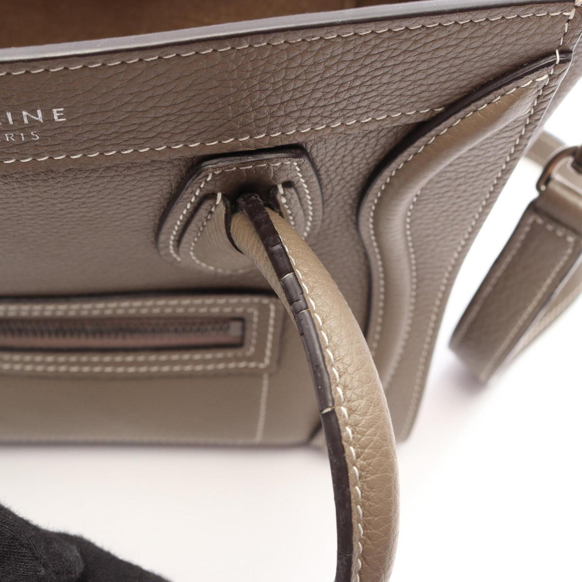 Celine Gray Leather Handbag (Pre-Owned)