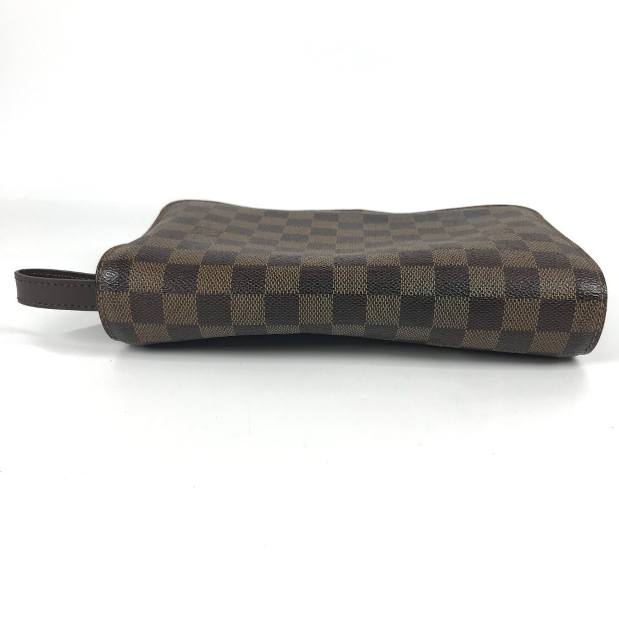 Louis Vuitton Brown Ebene Damier Canvas Clutch Bag Pouch (Pre-Owned)