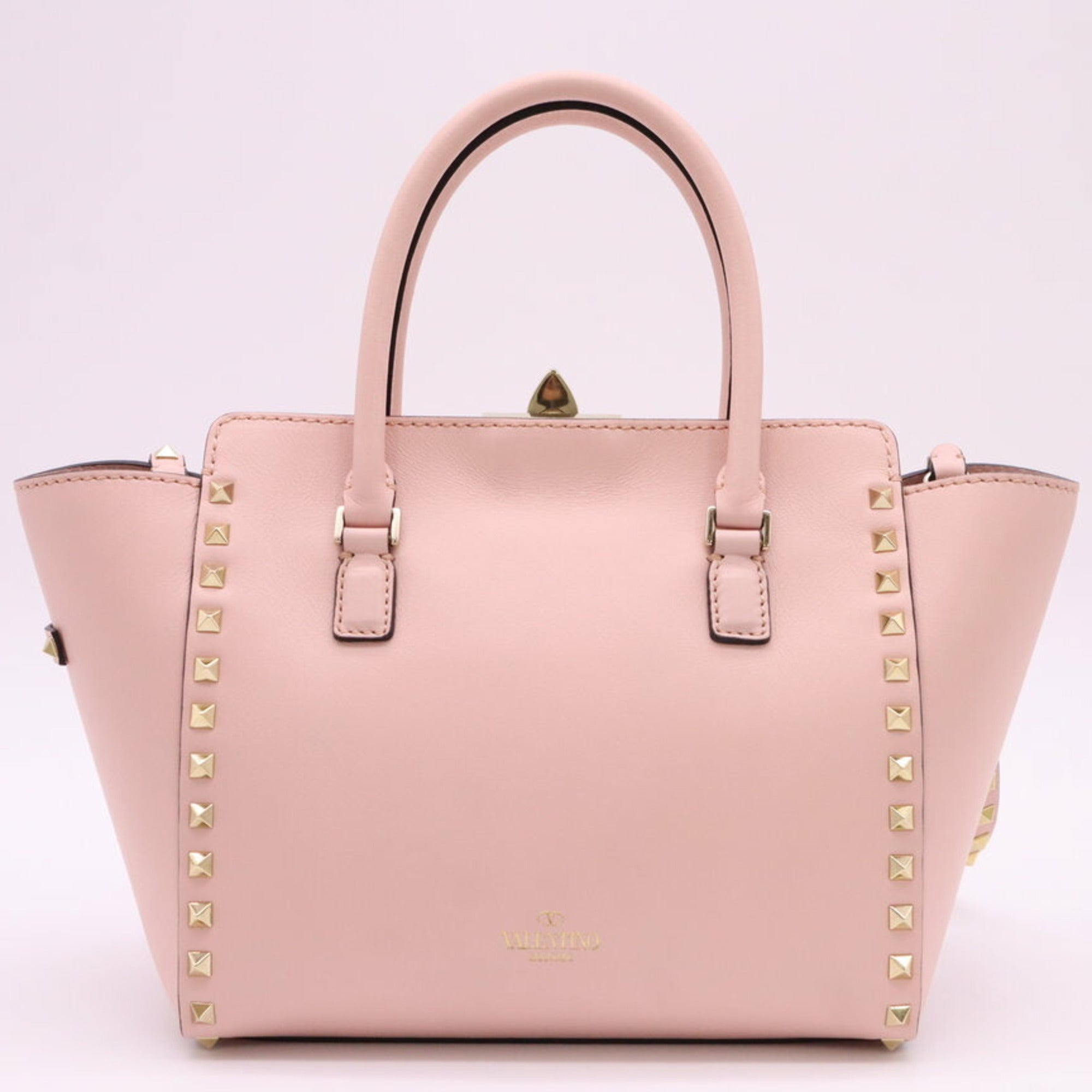 Valentino Pink Leather Handbag Shoulder Bag (Pre-Owned)