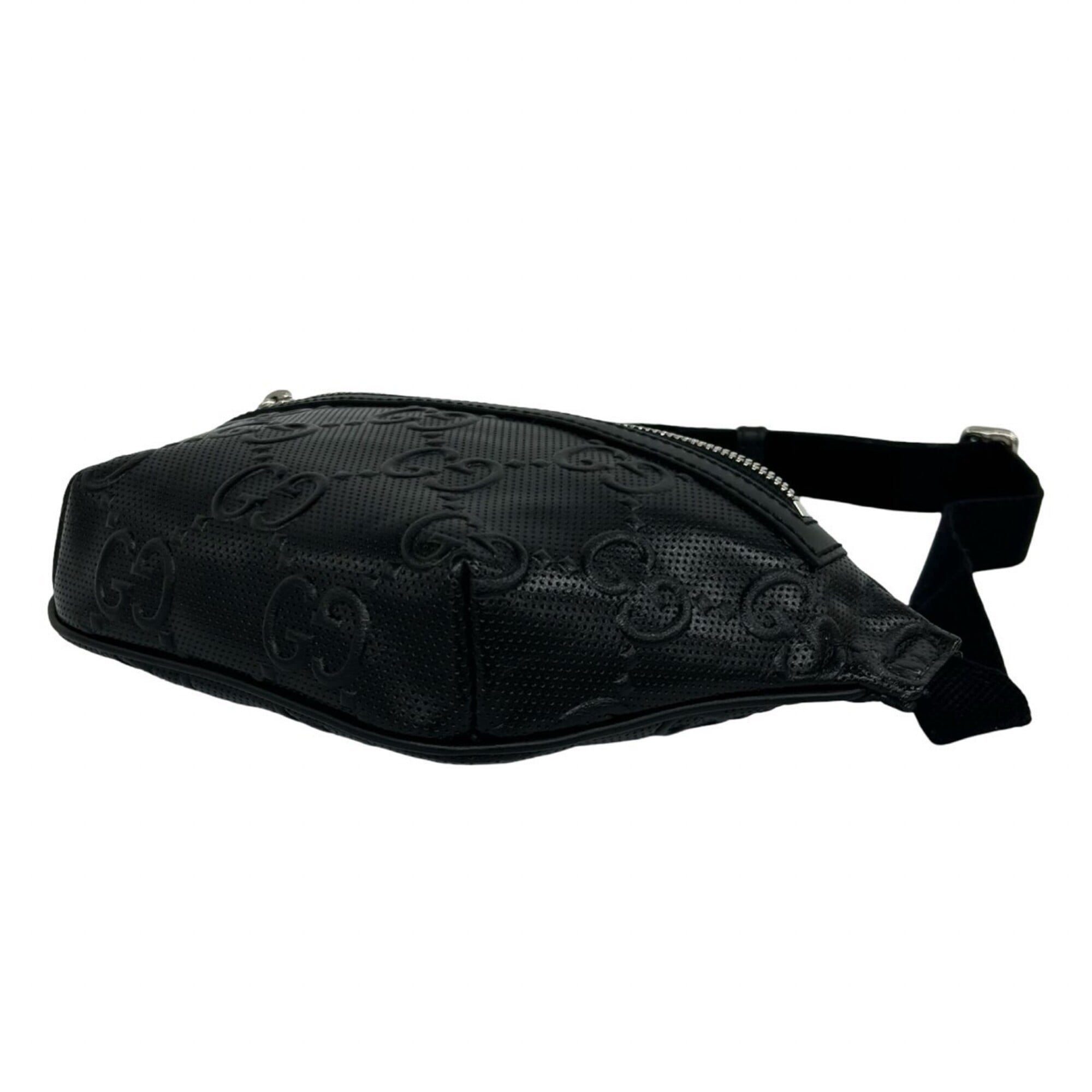 Gucci Black Leather Pouch Shoulder Bag Sling Bag (Pre-Owned)