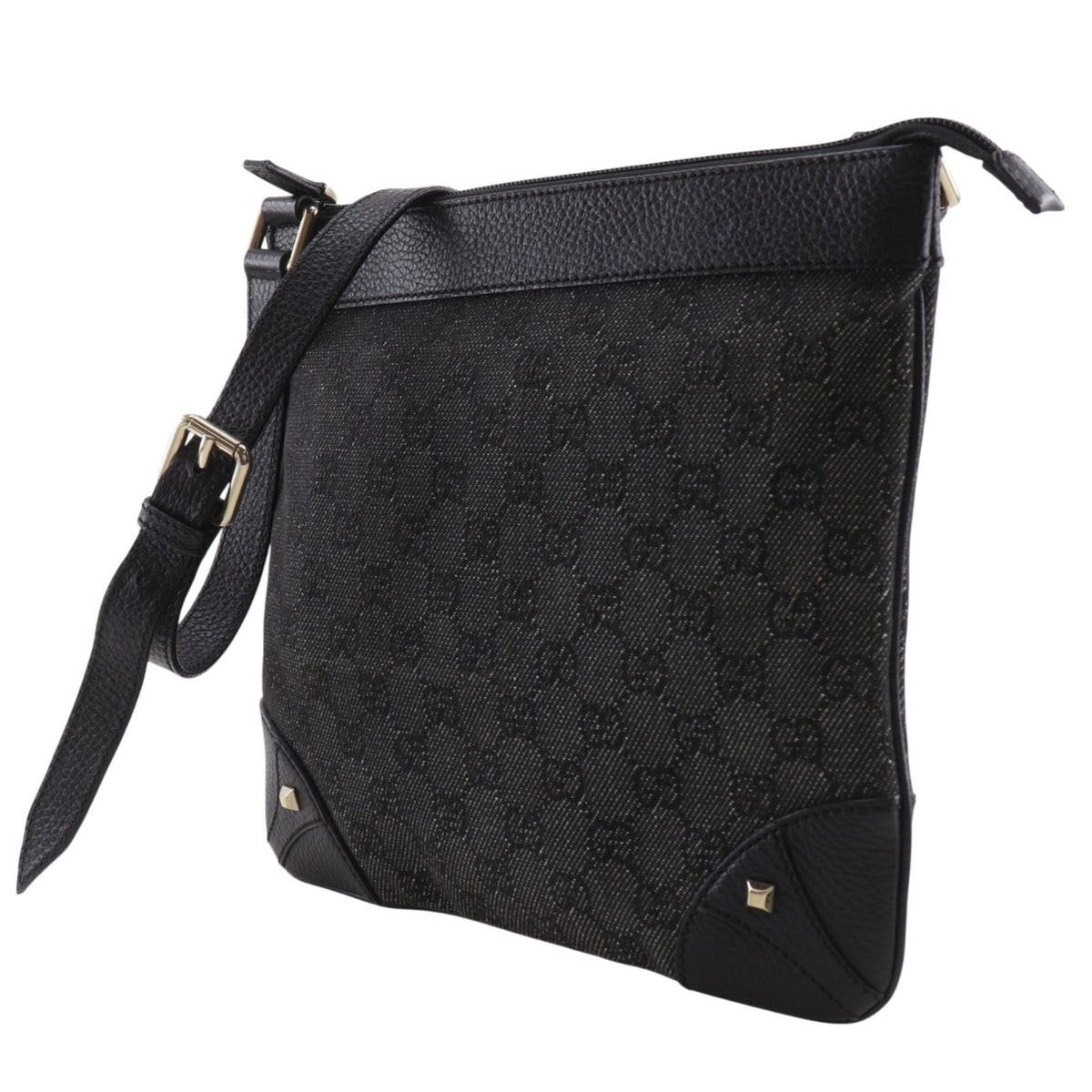 Gucci Black Gg Canvas Shoulder Bag (Pre-Owned)