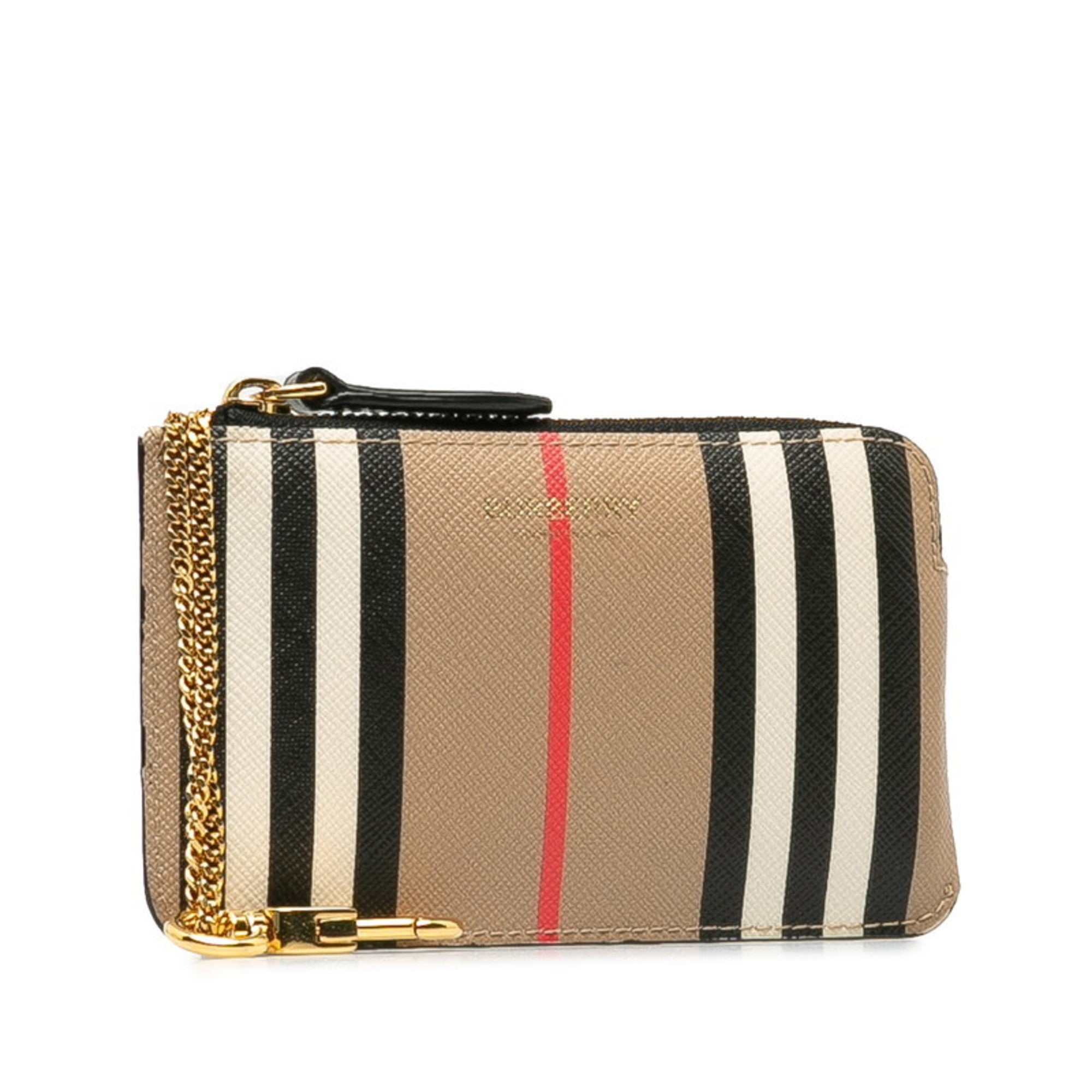 Burberry Beige Multi-Color Pvc Leather Coin Purse/Coin Case (Pre-Owned)