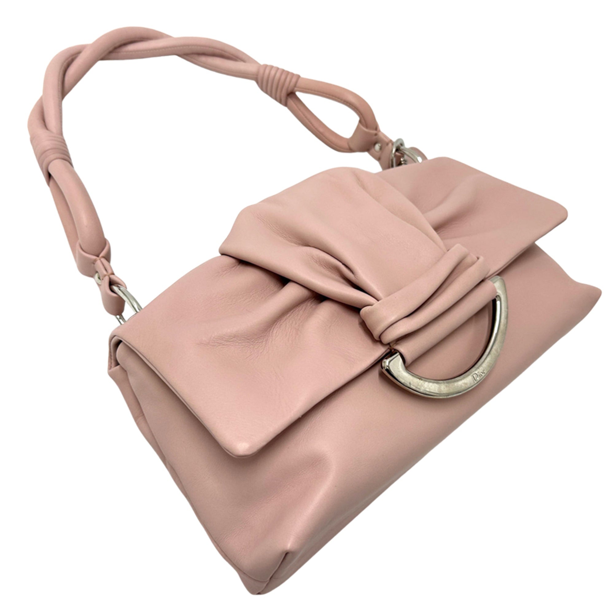 Christian Dior Pink Leather Handbag Shoulder Bag (Pre-Owned)