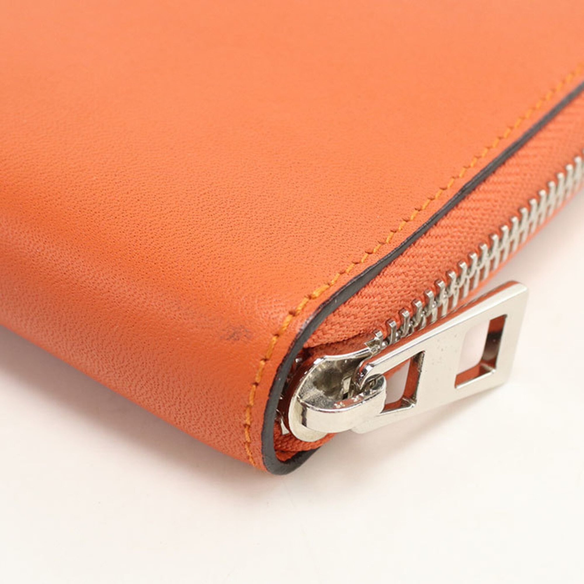 Loewe Orange Leather Long Wallet (Bi-Fold) (Pre-Owned)