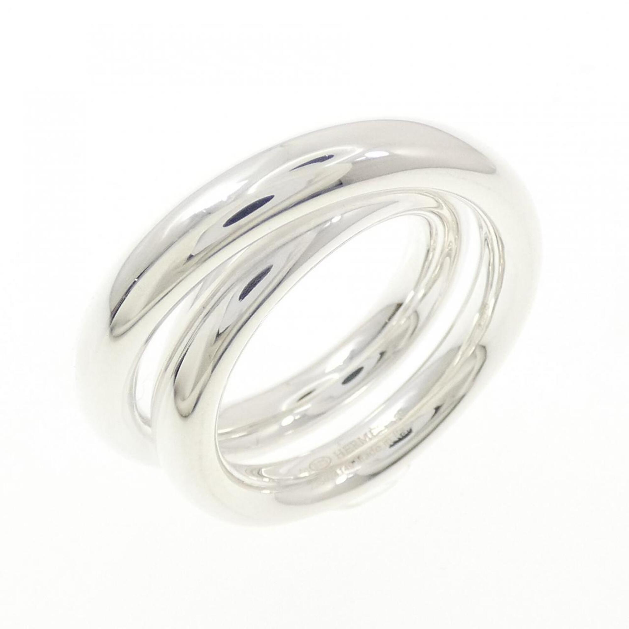 Hermes Silver 925 Band Ring (Pre-Owned)