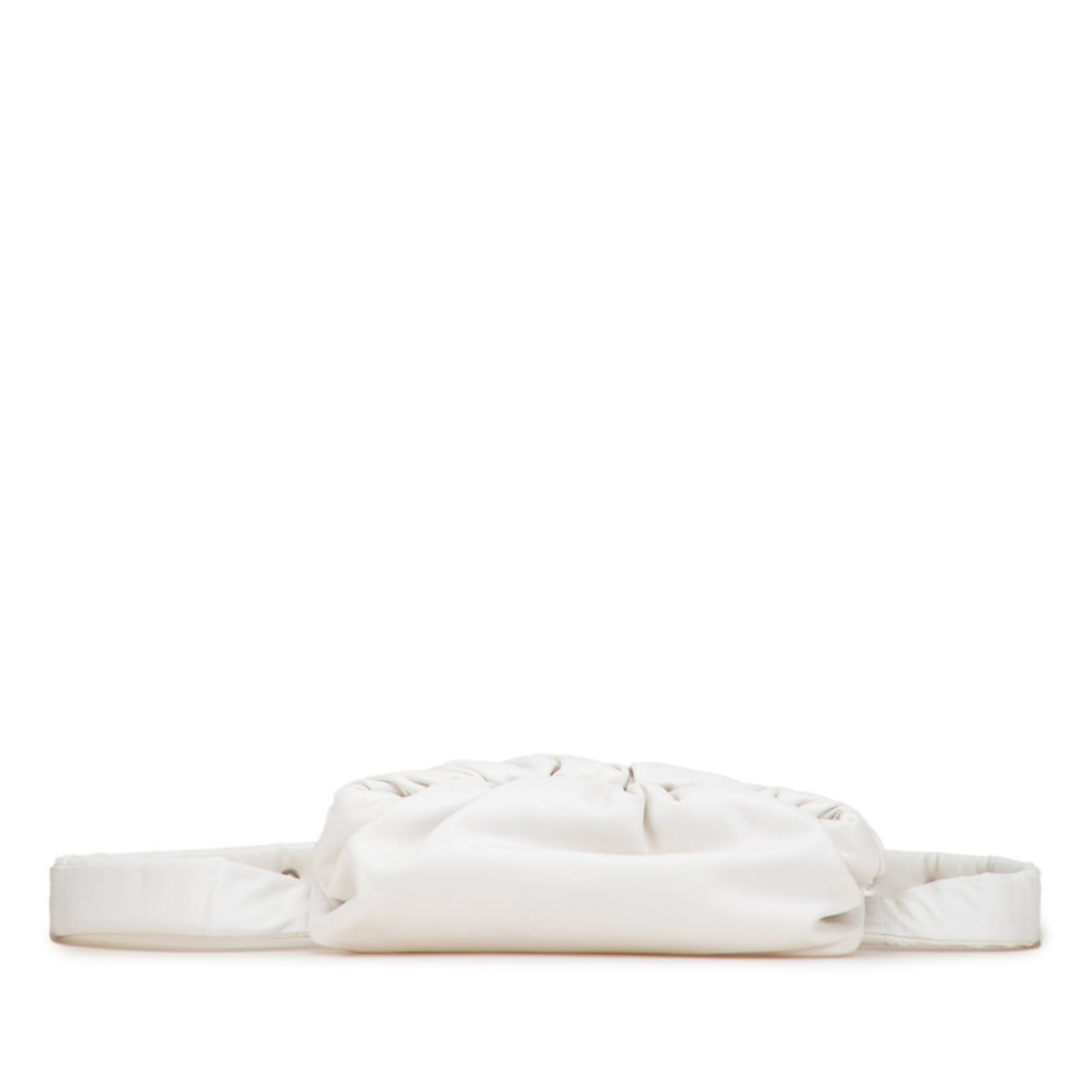 Bottega Veneta White Leather Pouch Sling Bag (Pre-Owned)