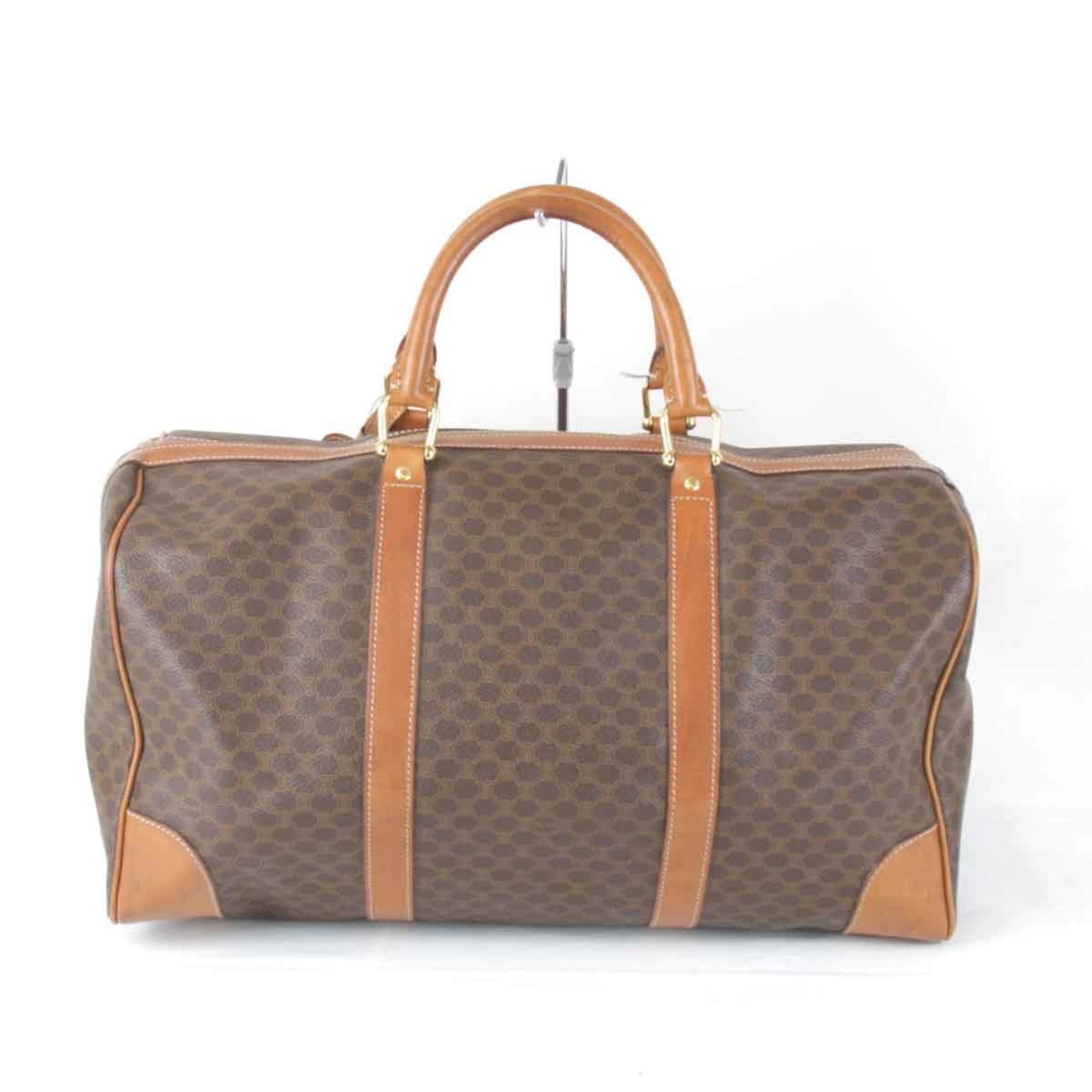 Celine Brown Pvc Leather Boston Bag (Pre-Owned)