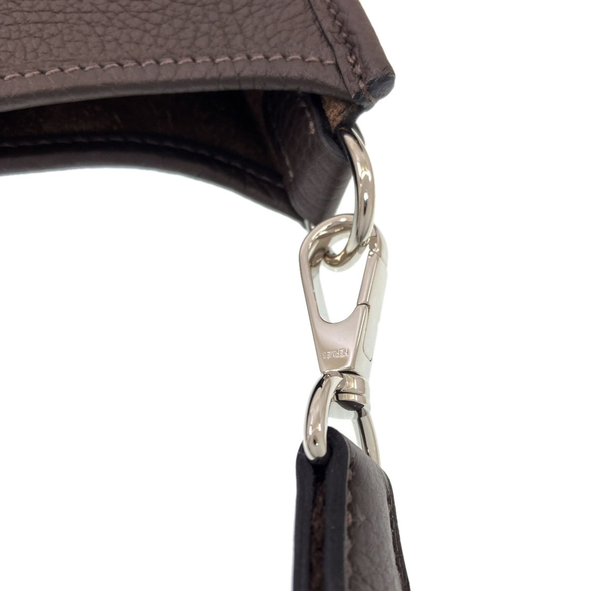 Hermes Dark Brown Leather Shoulder Bag (Pre-Owned)