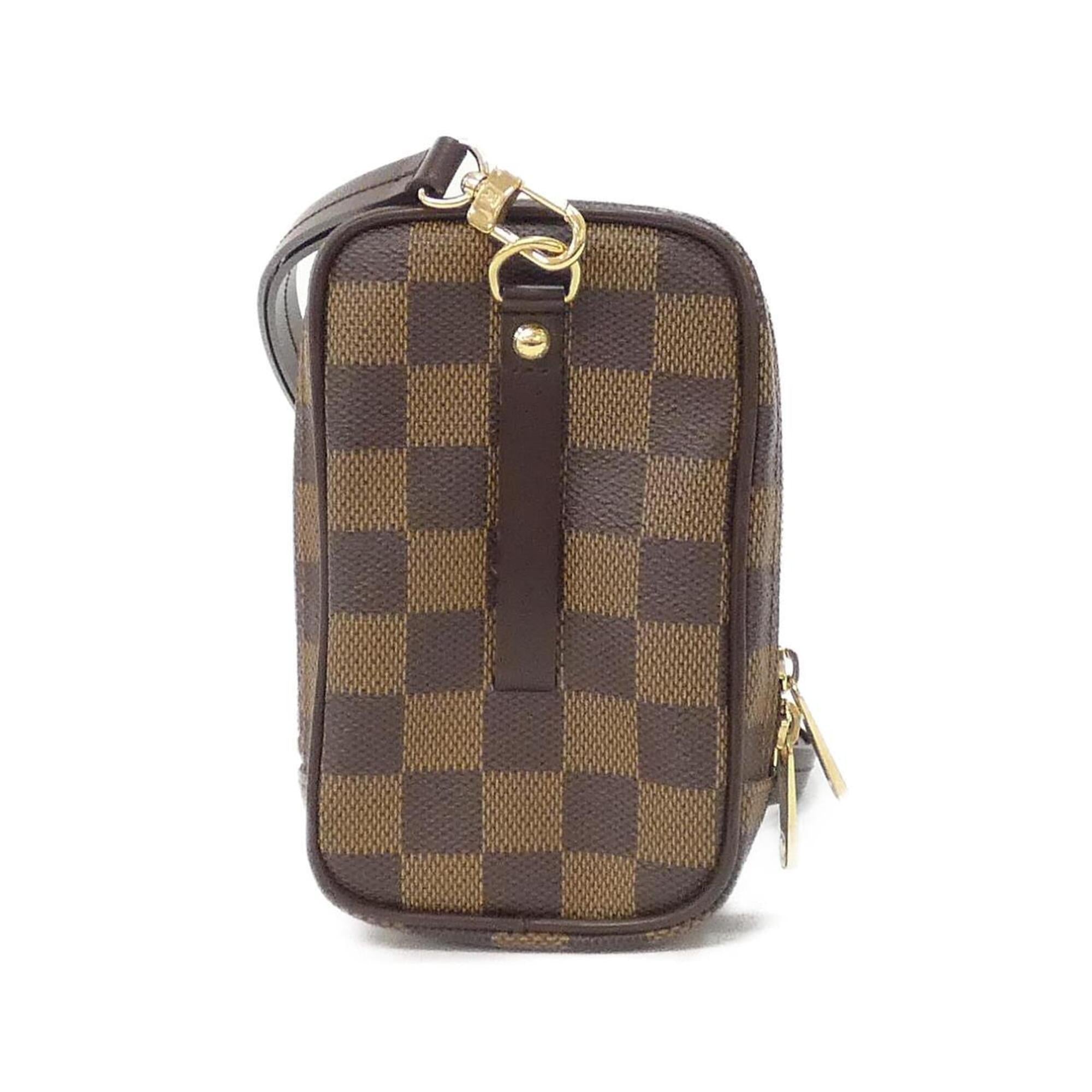 Louis Vuitton Ebene Coated Canvas Handbag Pouch (Pre-Owned)