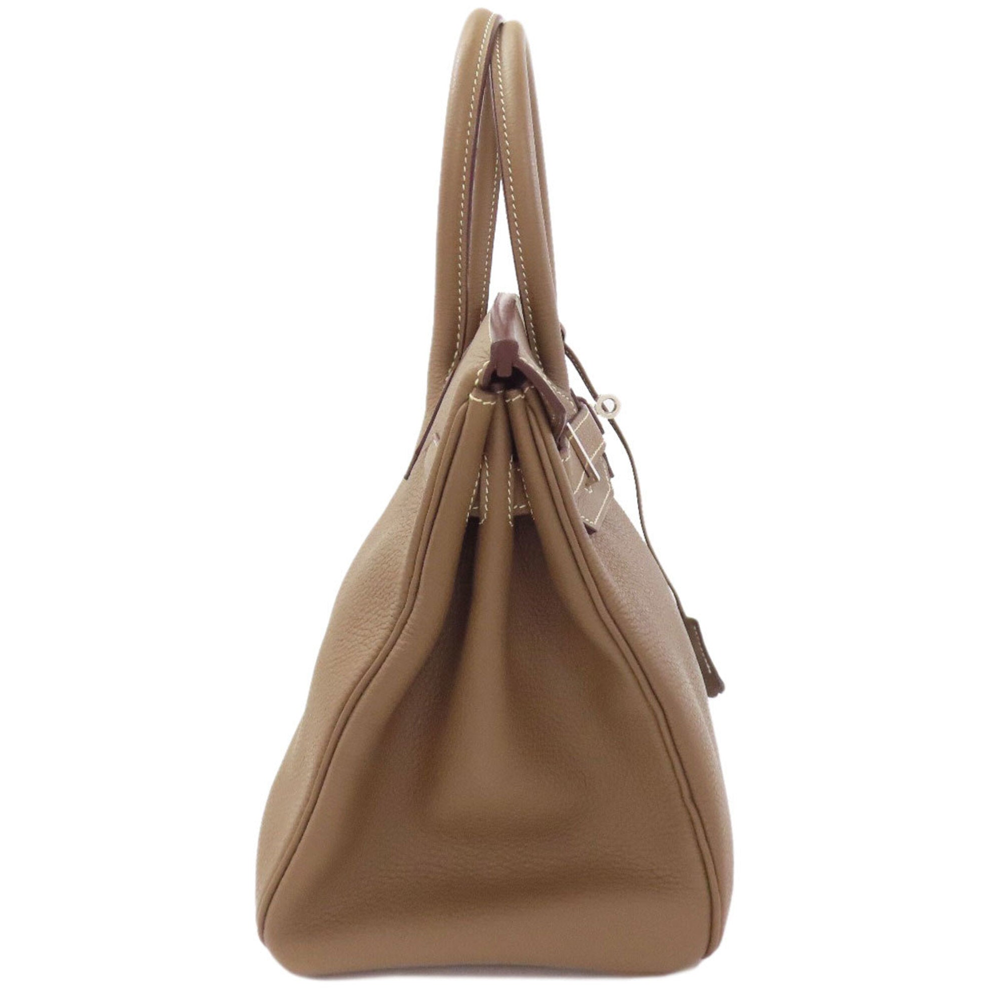 Hermes Etoupe Gray Taurillon Clemence Leather Handbag (Pre-Owned)