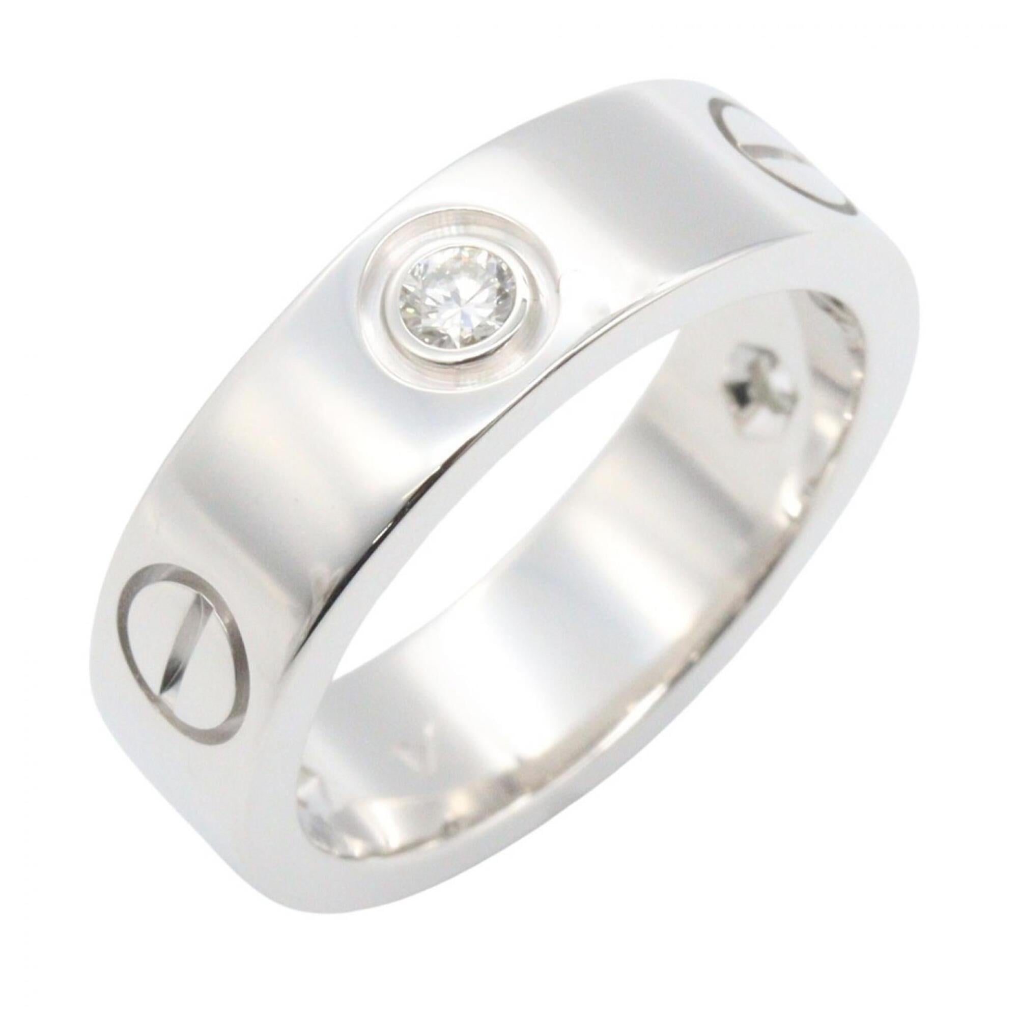 Cartier Silver Clear White Gold (18K) Band Ring (Pre-Owned)