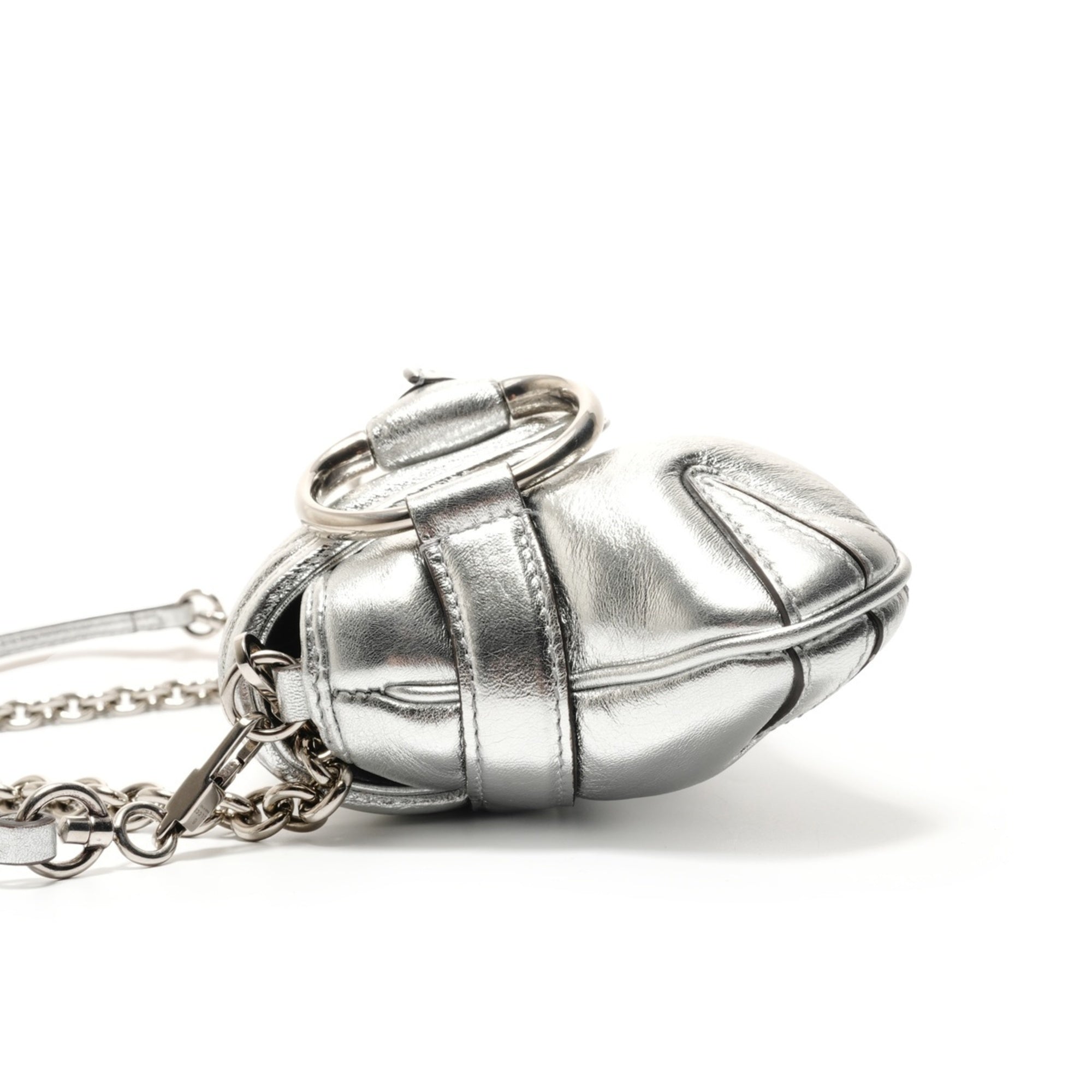Gucci Silver Leather Shoulder Bag (Pre-Owned)