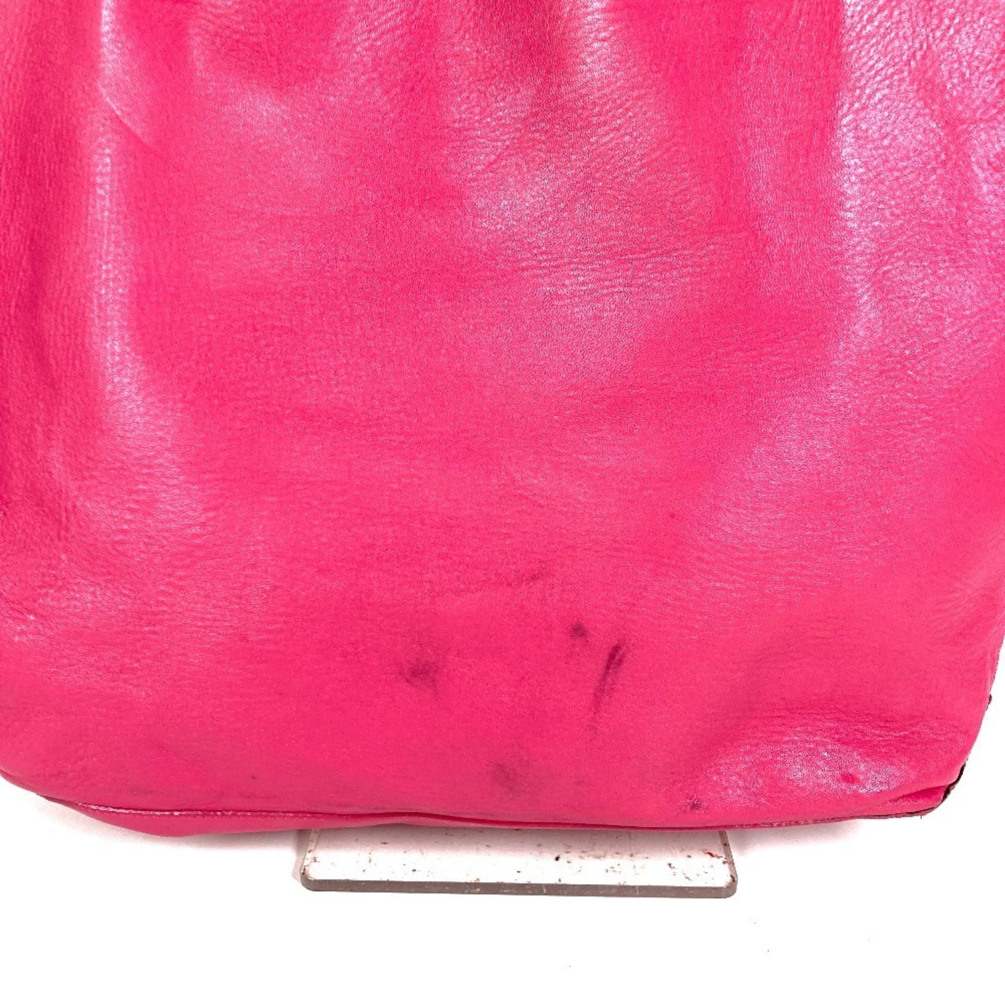 Loewe Pink Leather Shoulder Bag Tote Bag (Pre-Owned)