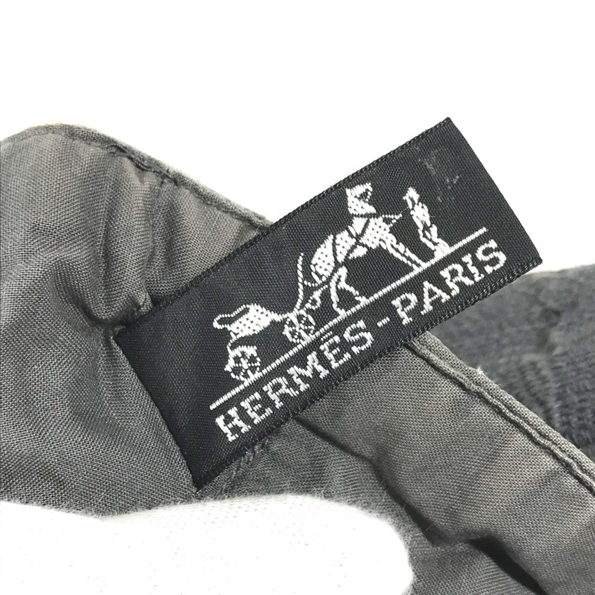 Hermes Ahmedabad Gray Cotton Shoulder Bag Tote Bag (Pre-Owned)