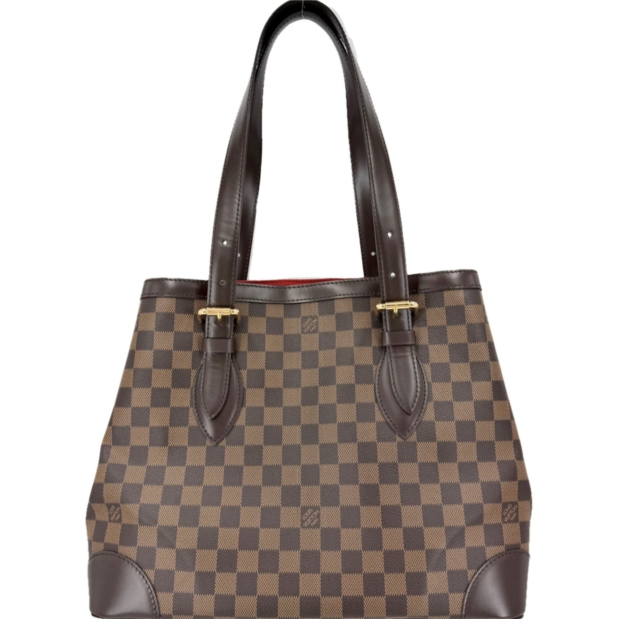 Louis Vuitton Brown White Damier Canvas Handbag Tote Bag (Pre-Owned)