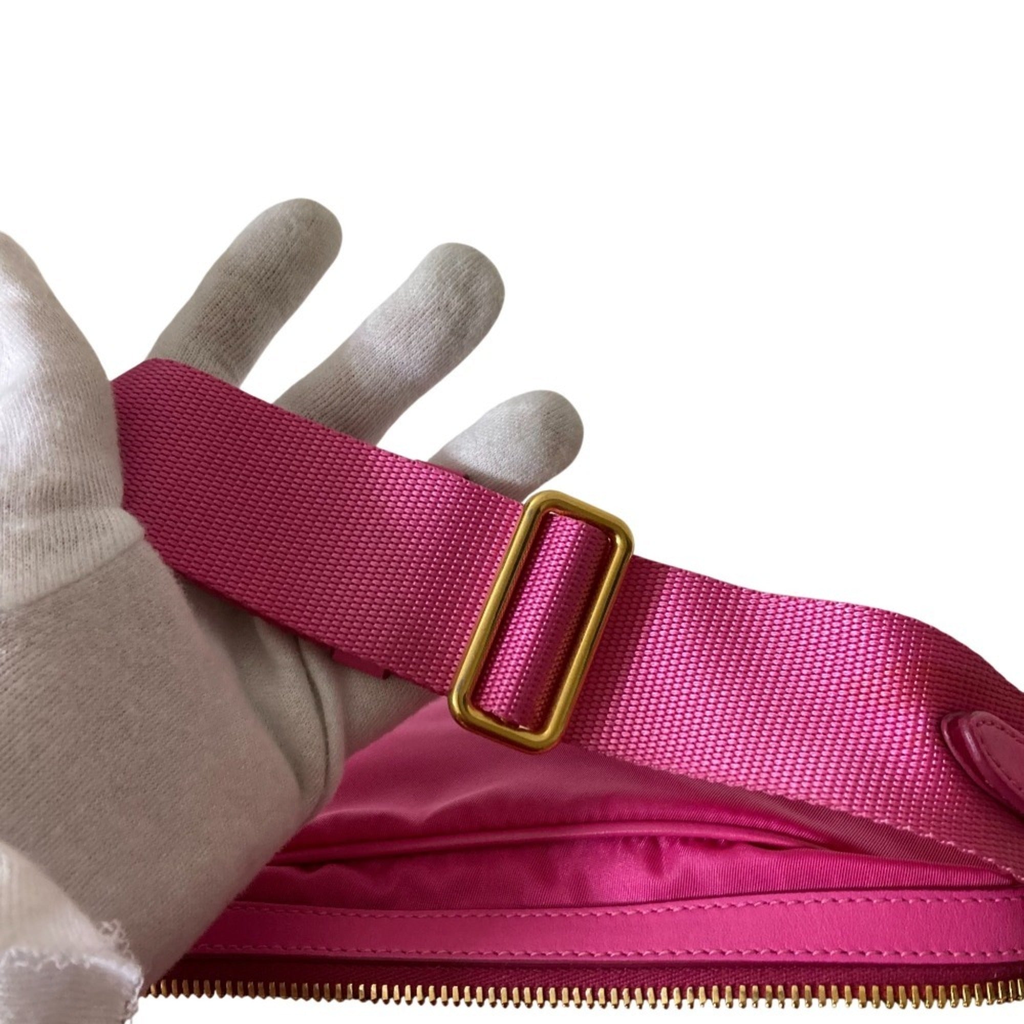 Prada Pink Nylon Canvas Shoulder Bag (Pre-Owned)